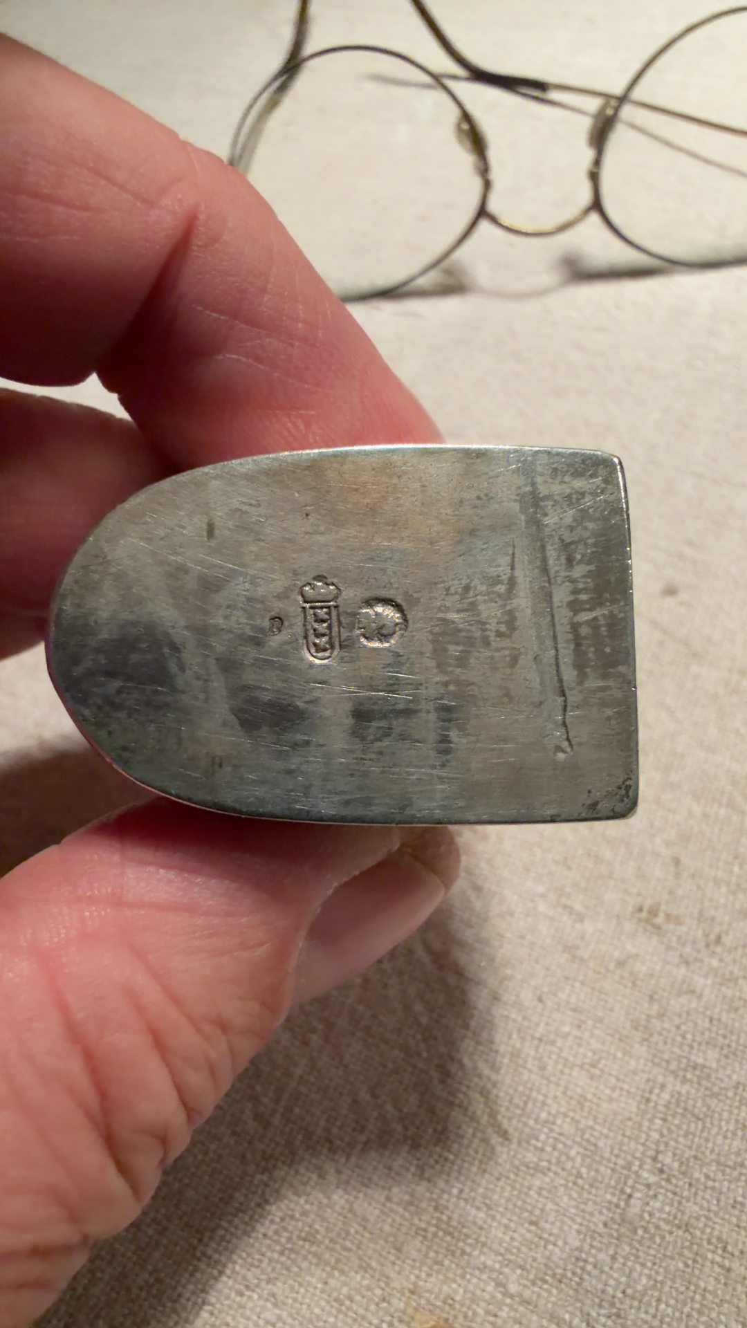 Miniature Silver Iron with Trivet - view 2