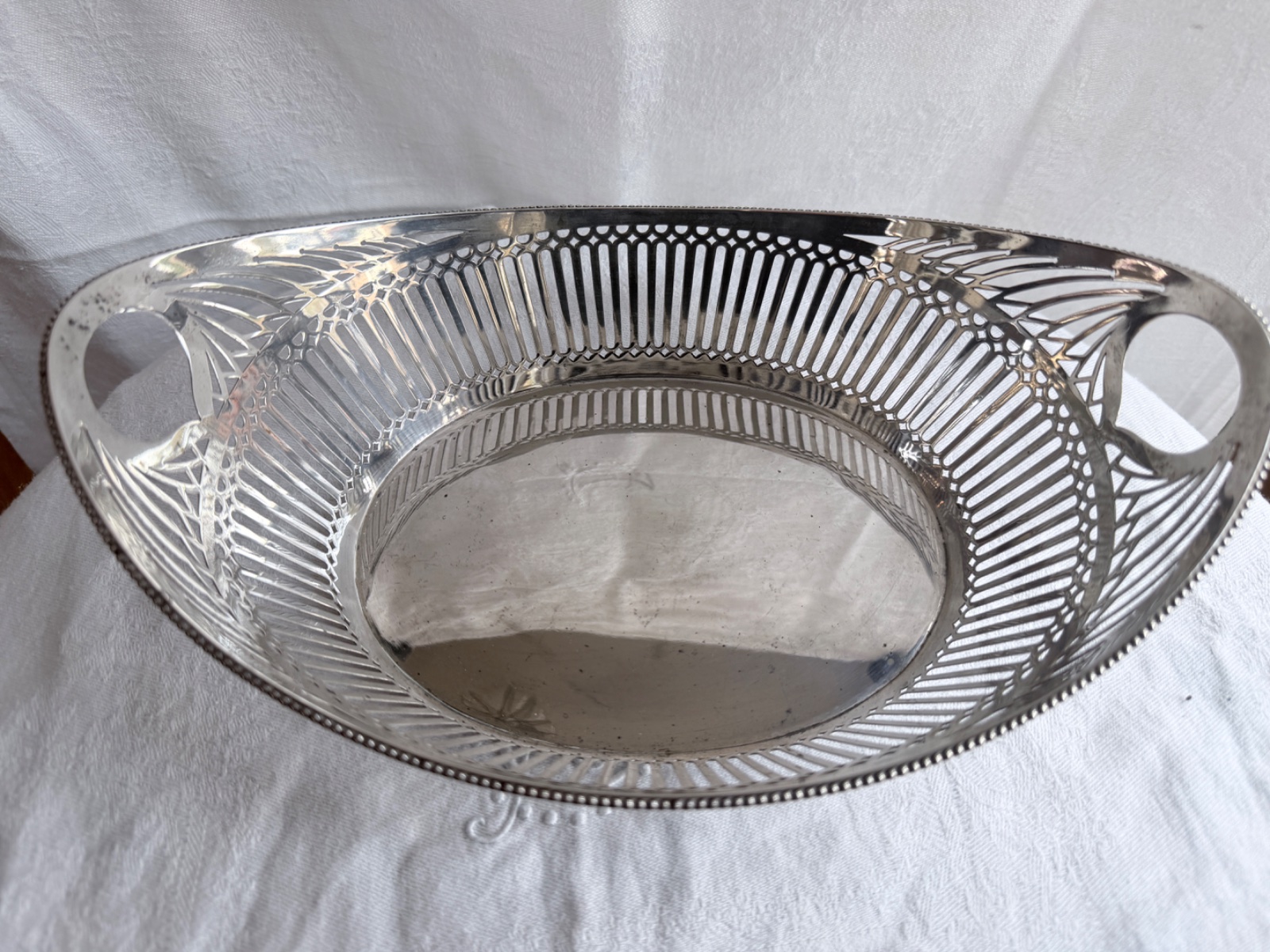 Silverplate Pierced Centerpiece Basket - view 2