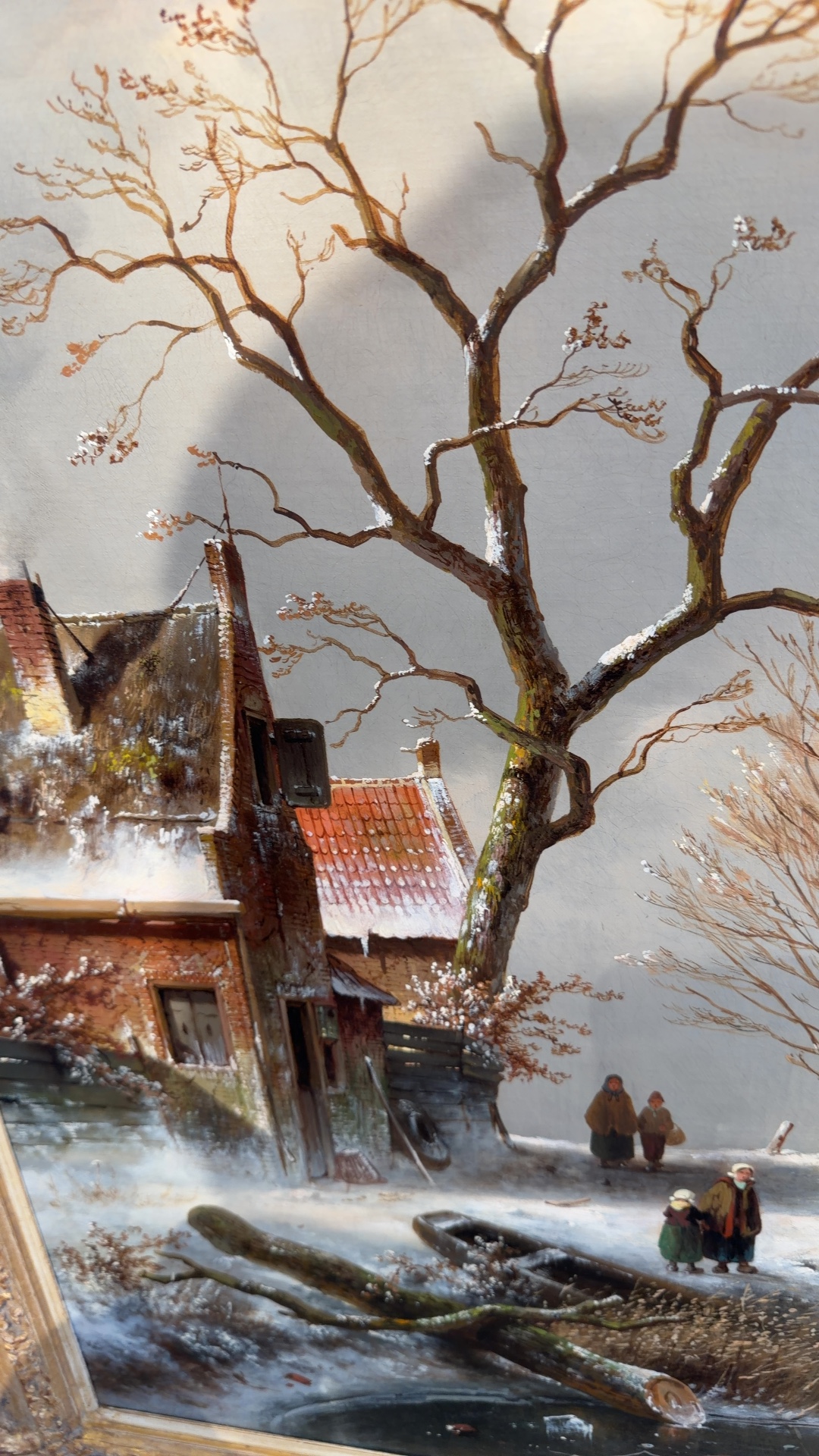 Winter Landscape with Skaters and Windmill - view 2