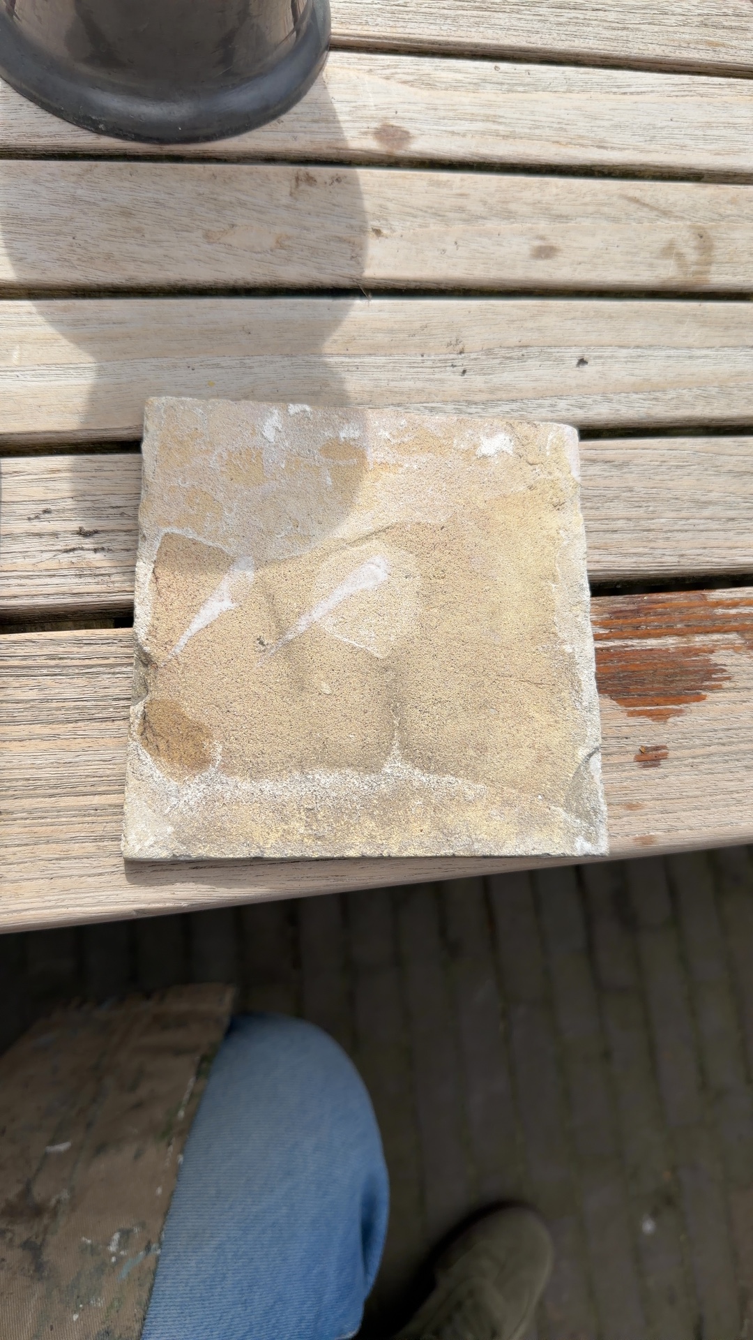 Tin-Glazed Earthenware Wall Tile with Trumpeting Angel - view 2