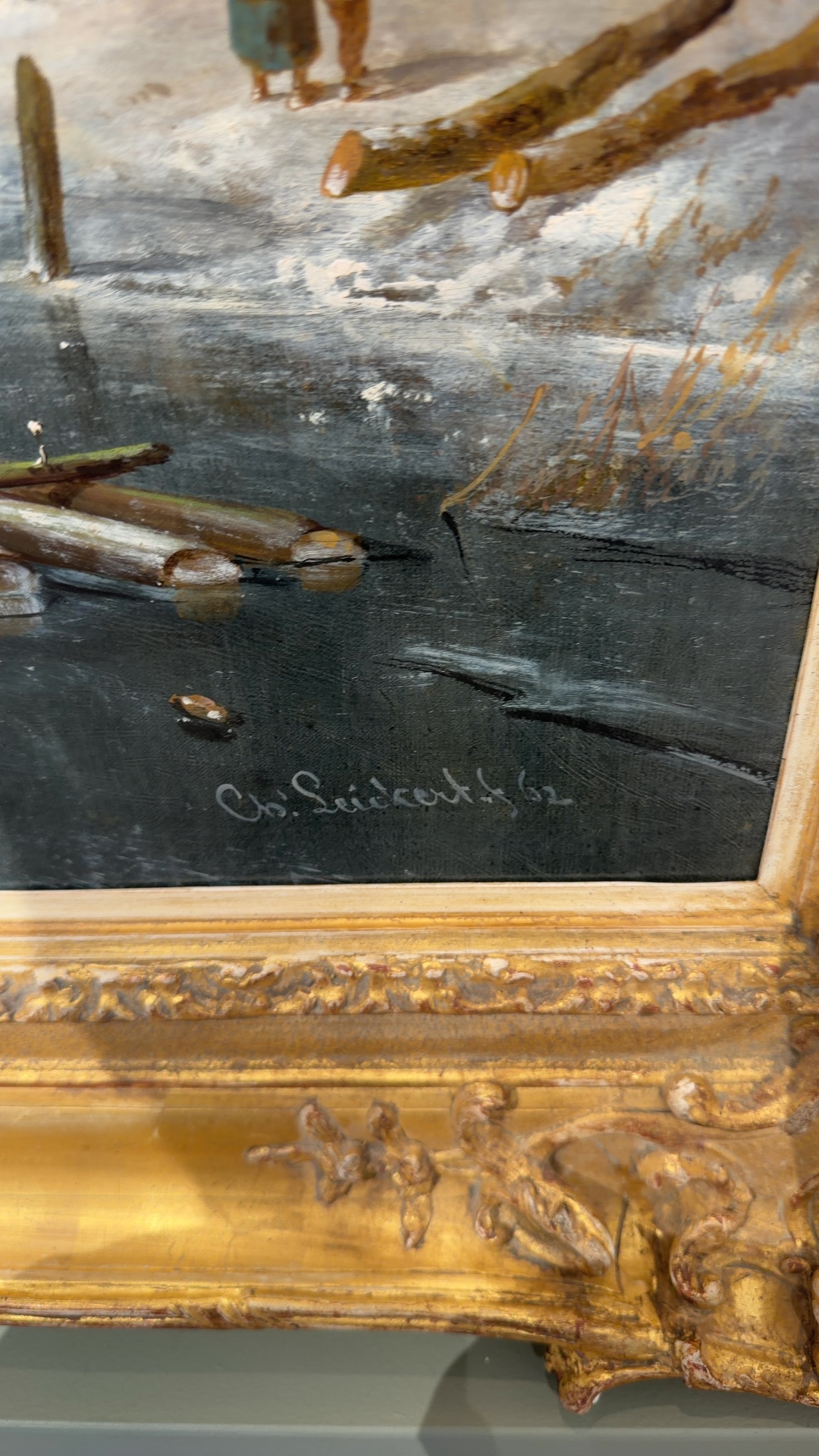 Winter Landscape with Skaters and Windmill - view 3