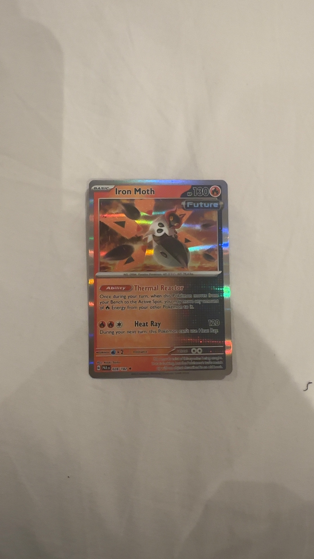 Iron Moth - Scarlet & Violet: Paradox Rift (Holo Rare) [028/182] - trading-cards collectible