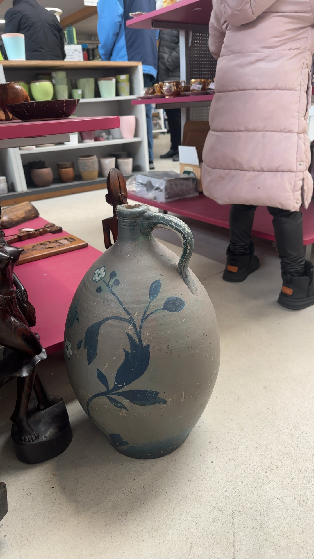 Hand-Painted Earthenware Jug - decorative collectible