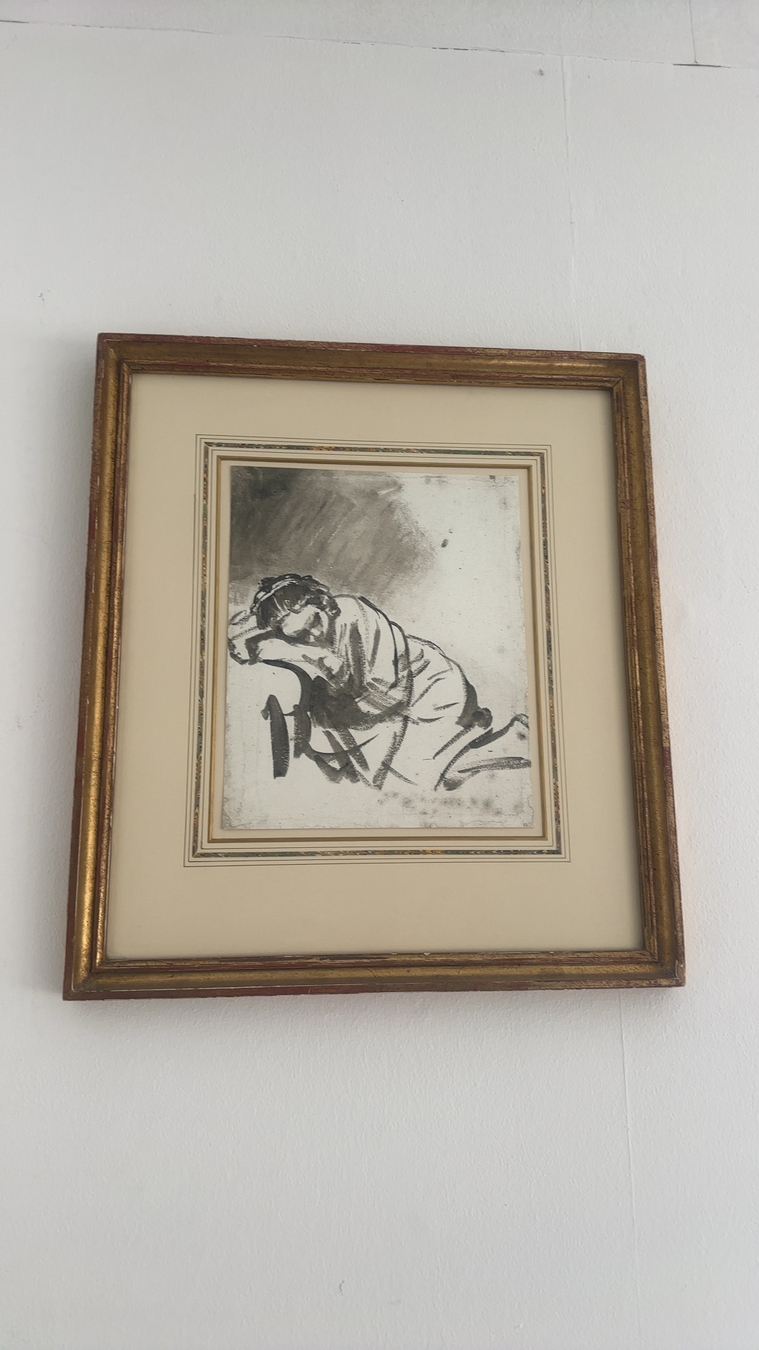 Facsimile Print of 'A Young Woman Sleeping' after Rembrandt - view 1
