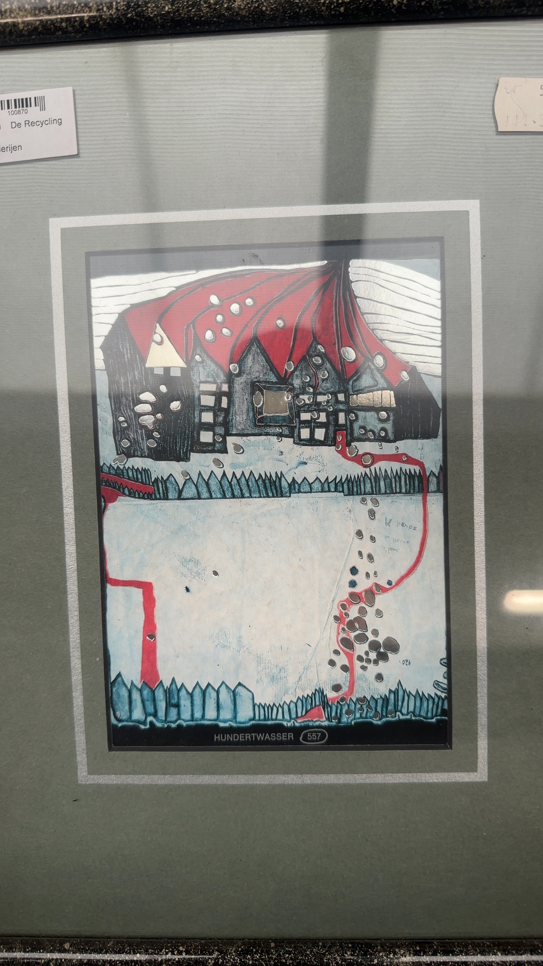 Attributed to Hundertwasser Print, Framed - view 2