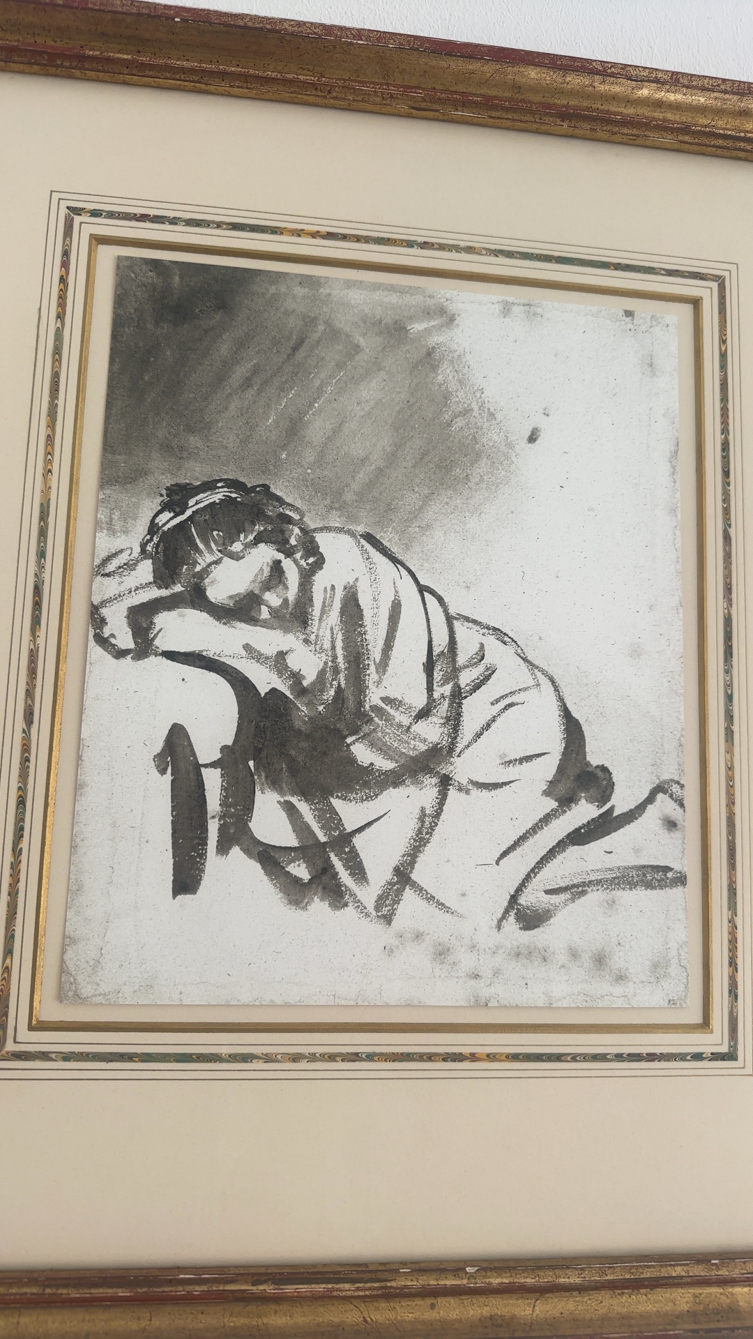 Facsimile Print of 'A Young Woman Sleeping' after Rembrandt - view 2