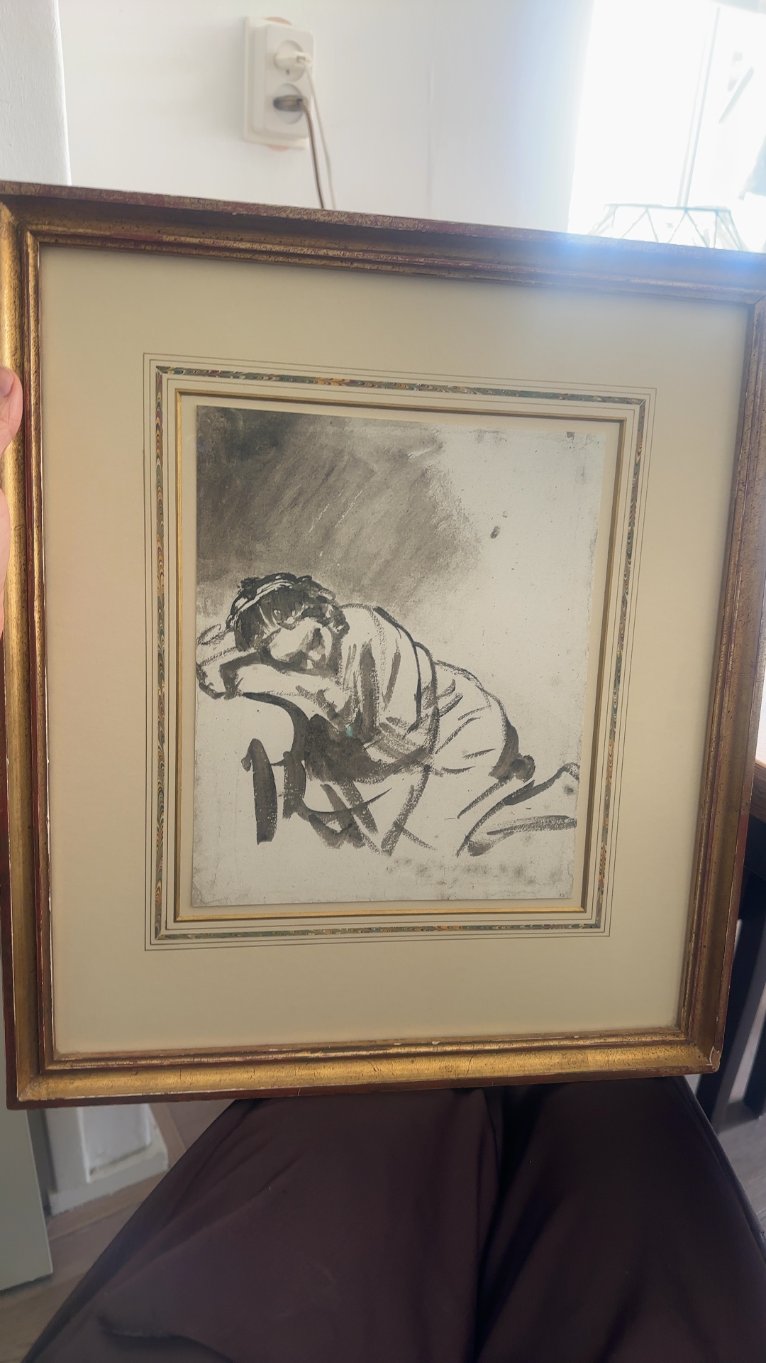 Rembrandt "Sketch of a girl sleeping" Authorized Facsimile - view 2