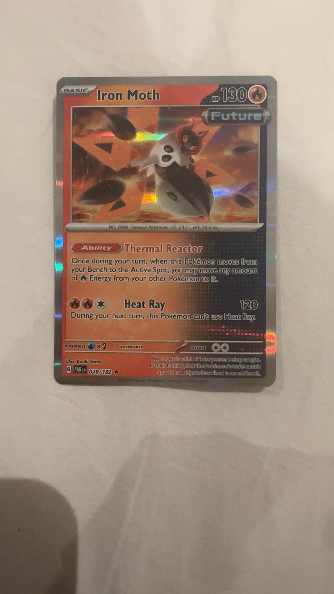 Iron Moth - Scarlet & Violet: Paradox Rift (Holo Rare) [028/182] - view 3