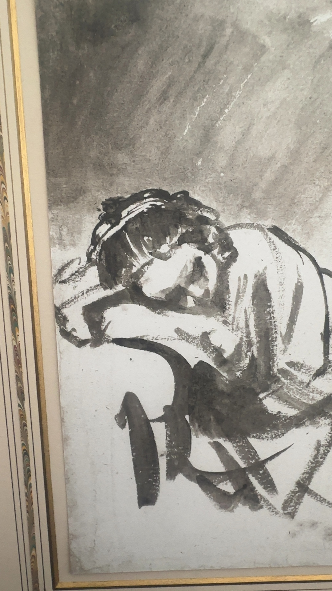 Rembrandt "Sketch of a girl sleeping" Authorized Facsimile - view 3