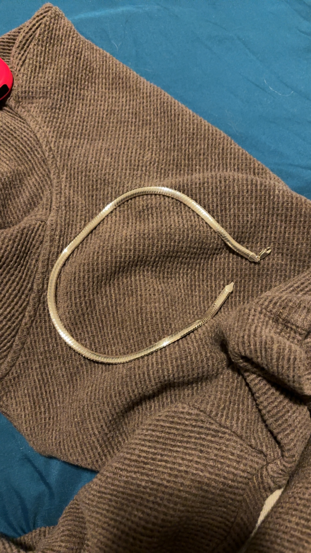 Italian Sterling Silver Herringbone Necklace (925 Fine) - jewelry collectible