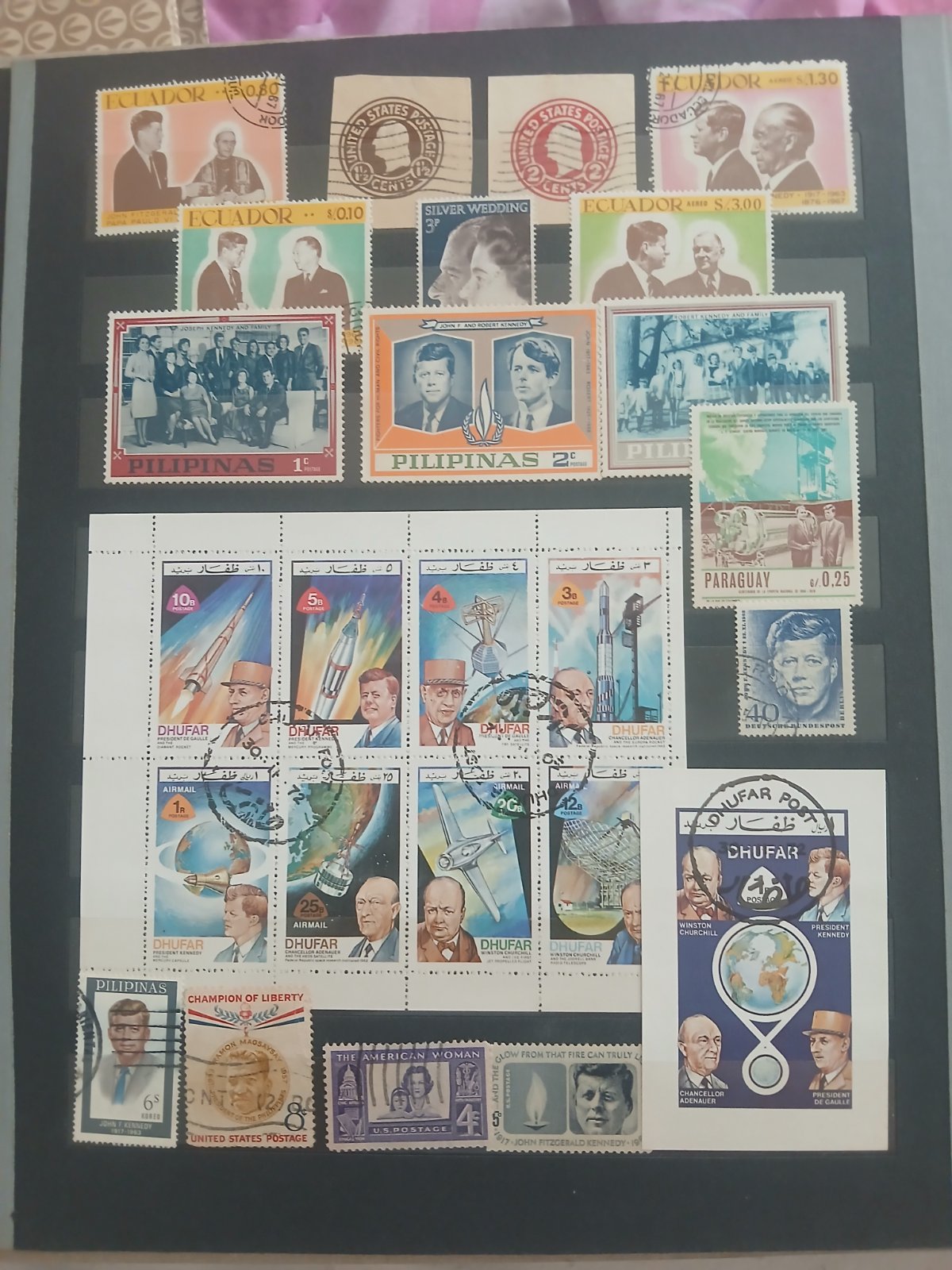 Global Commemorative Stamp Collection focusing on John F. Kennedy and U.S. Presidents - view 2