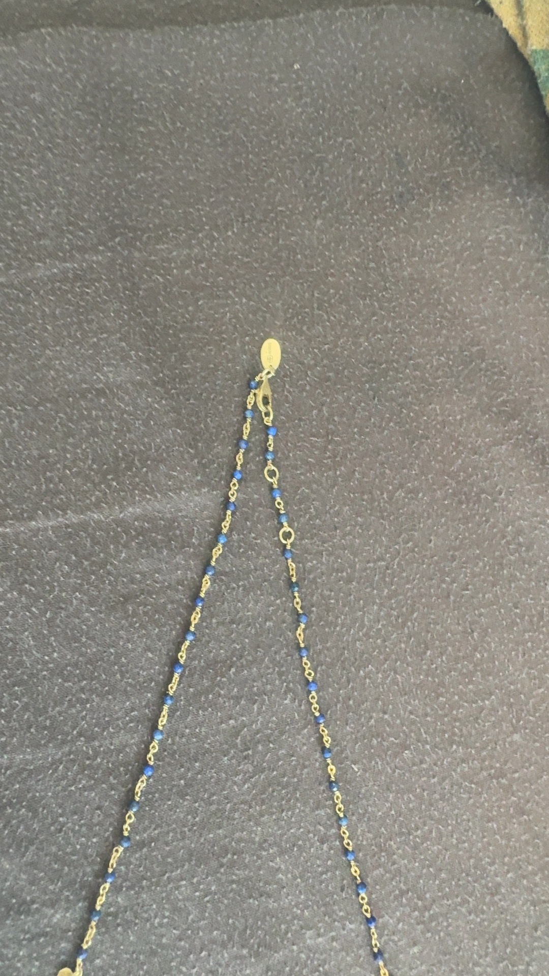 ORUS Lapis Lazuli Rosary-Style Chain Necklace - jewelry collectible