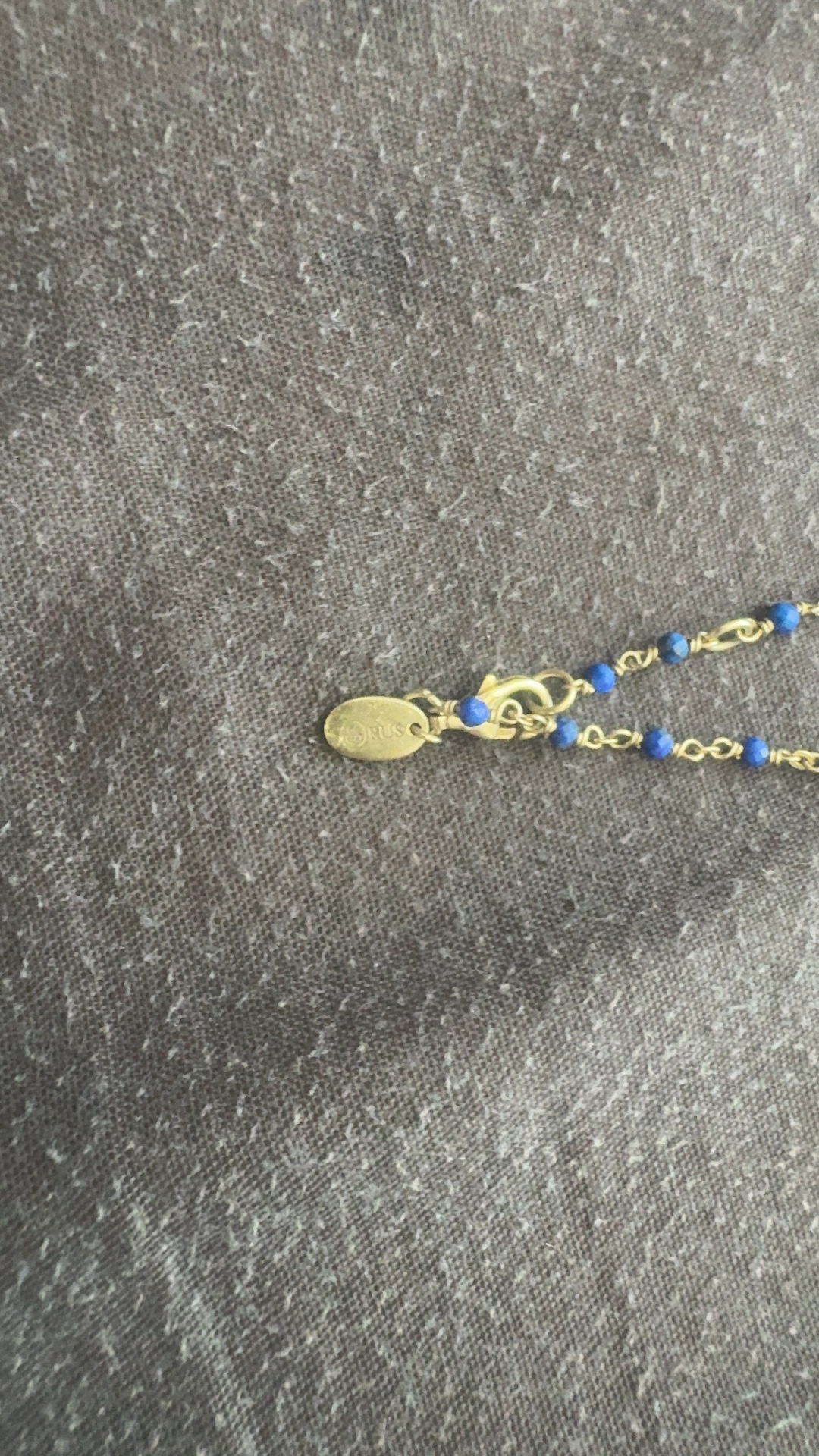 ORUS Lapis Lazuli Rosary-Style Chain Necklace - view 2