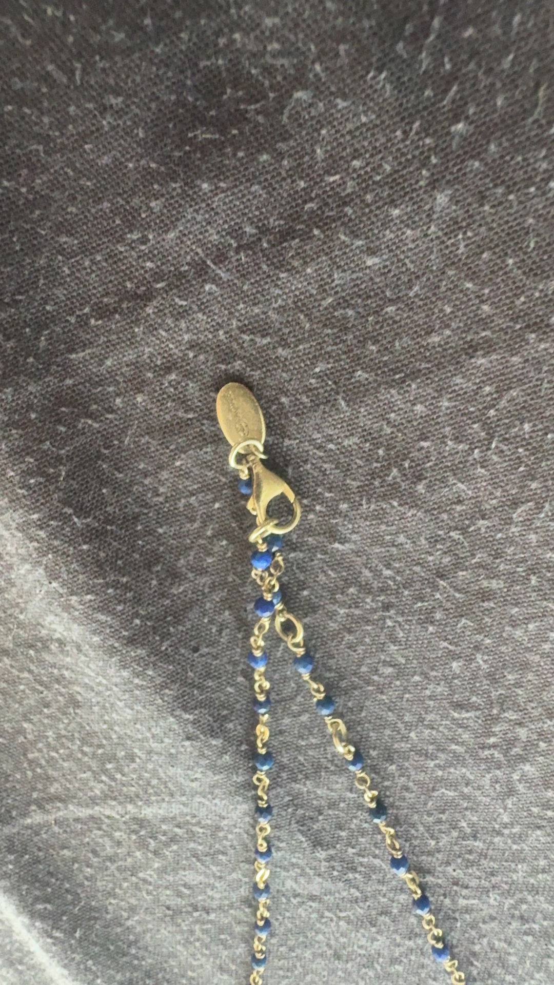 ORUS Lapis Lazuli Rosary-Style Chain Necklace - view 3
