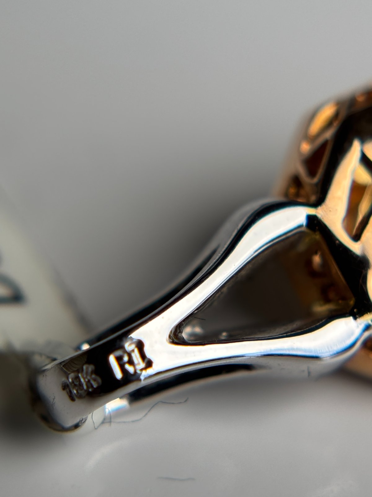 18K Two-Tone Gold Double Halo Pendant by RI - view 2