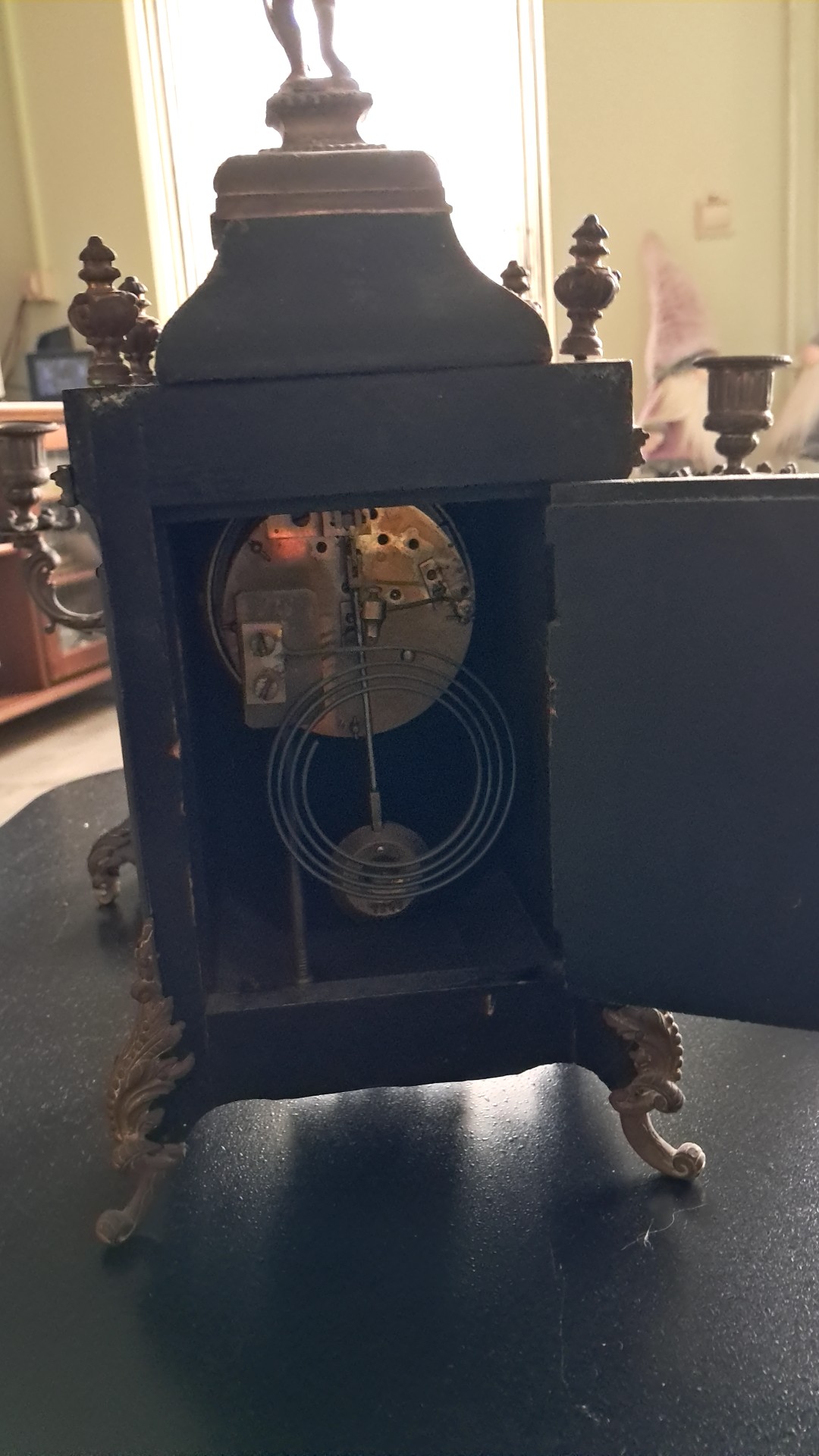 French Louis XVI Revival Mantel Clock Garniture Set - view 3