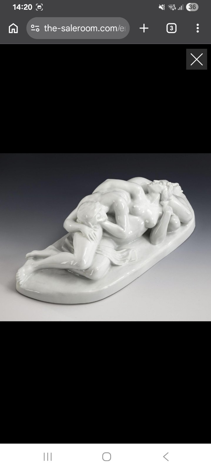 Karl Ens Volkstedt Blanc de Chine Porcelain Figural Group - view 1