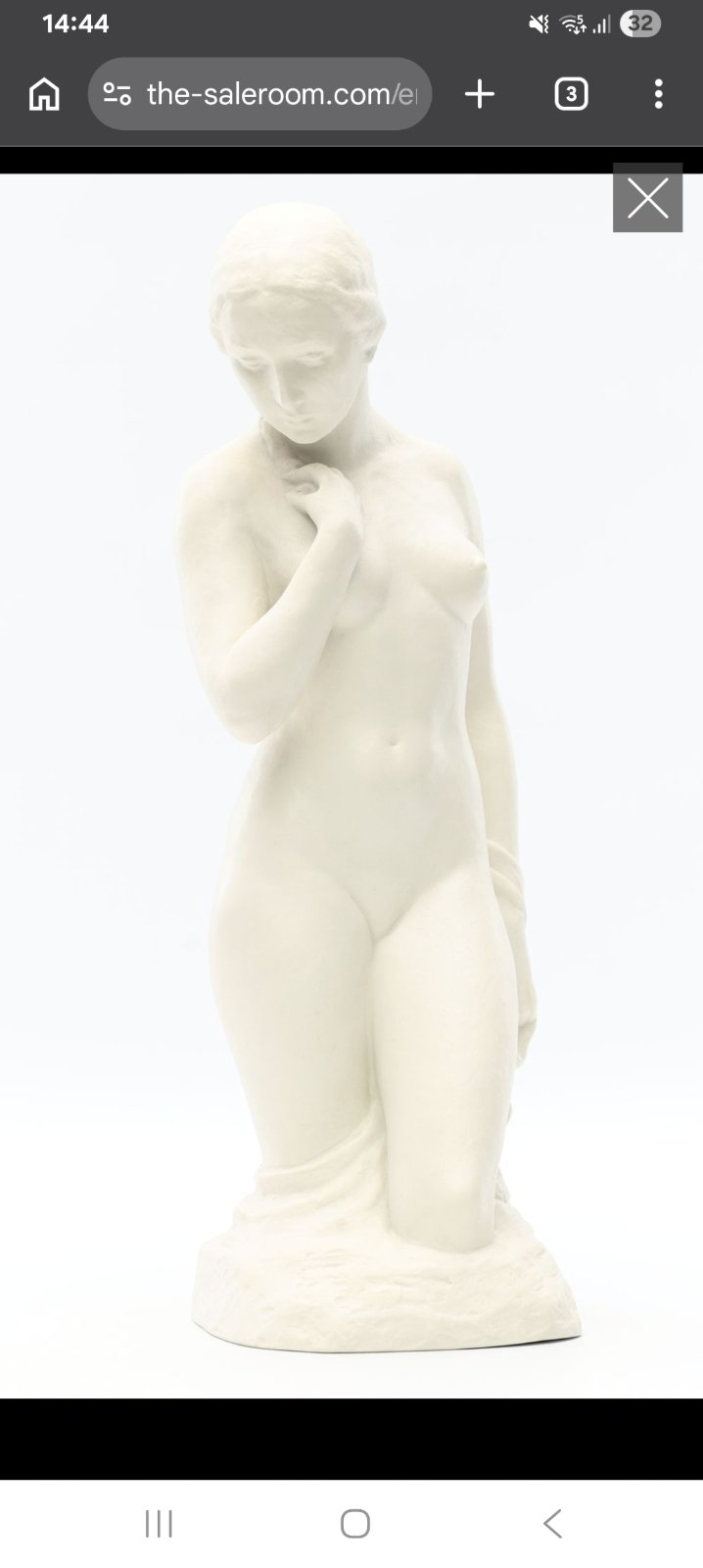 "Sinnende" (Thinking Woman) Porcelain Nude