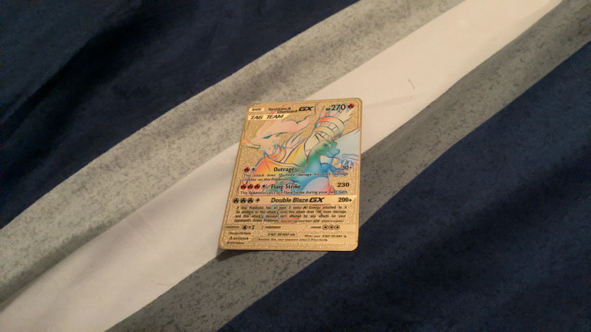 Reshiram & Charizard GX - TAG TEAM (Gold Full Art) [m2a-240] - trading-cards collectible
