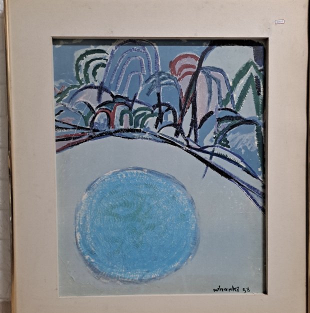 Artwork in the manner of Kim Whanki - Mountain and Moon Motif, Dated 1958 - view 1