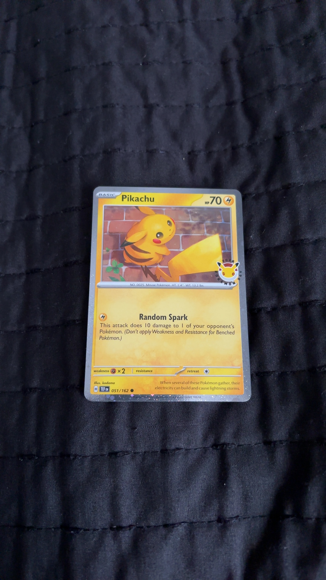 Pikachu - Temporal Forces (Pokémon Day 2024 Promo) [TEF 051/162] - trading-cards collectible