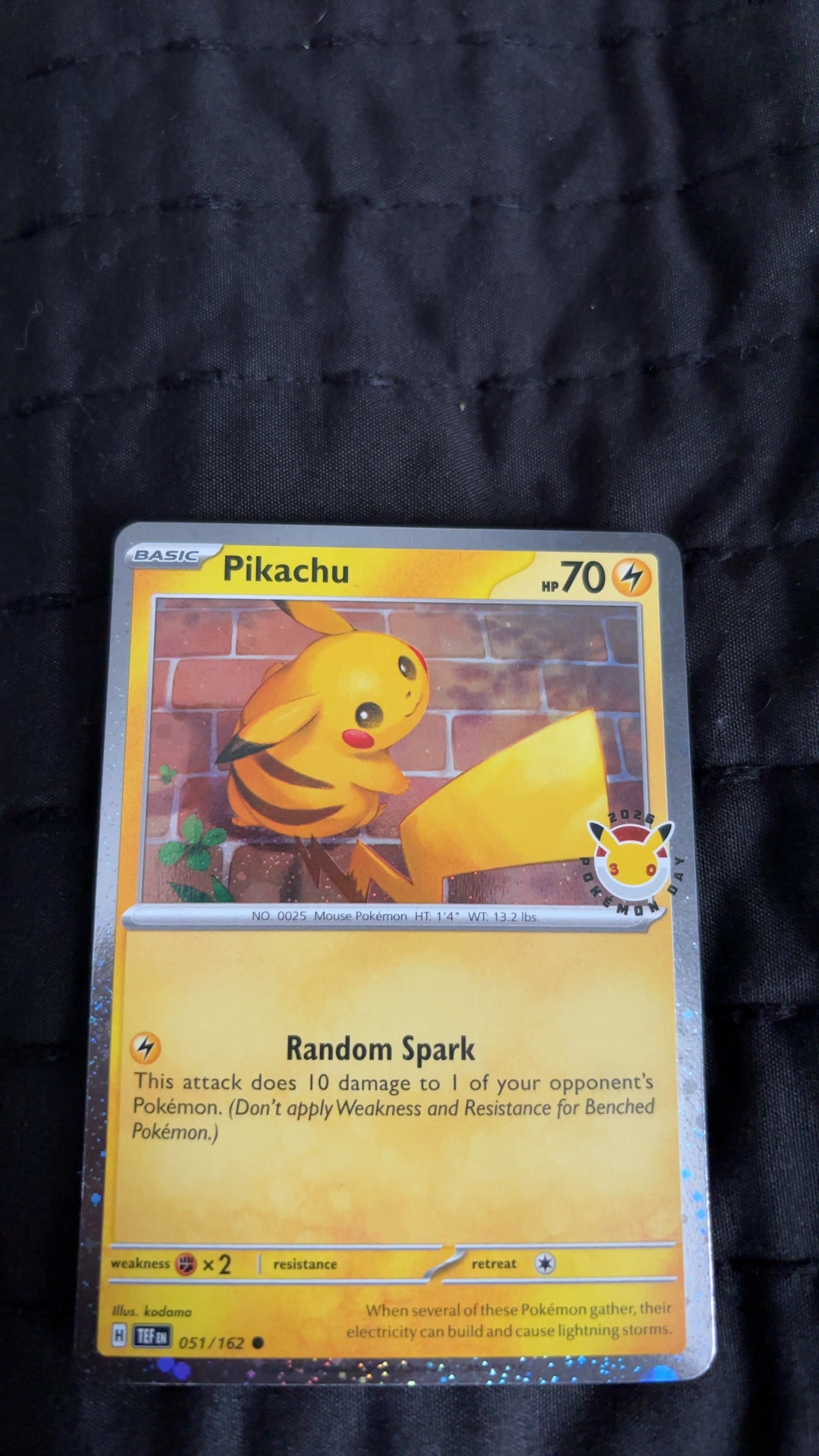 Pikachu - Temporal Forces (Pokémon Day 2024 Promo) [TEF 051/162] - view 3