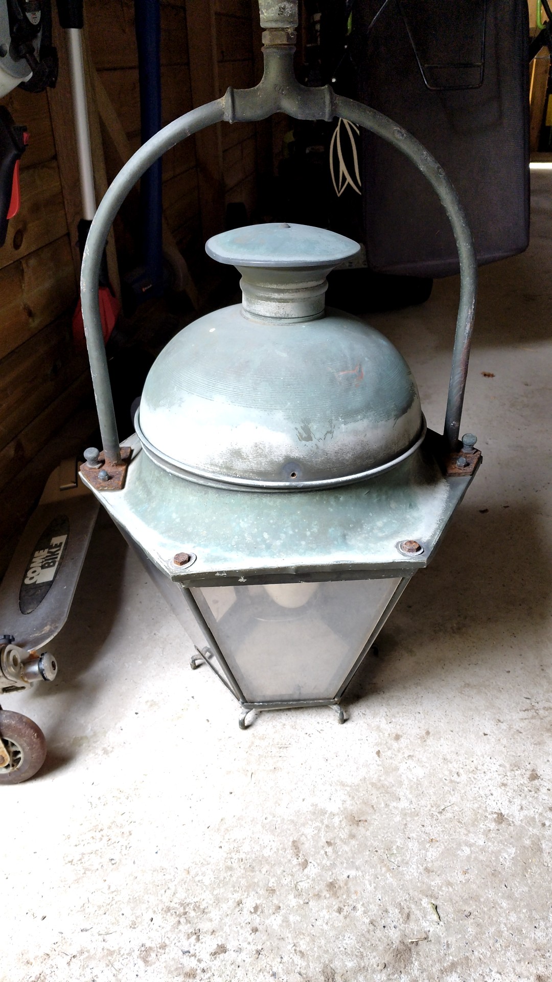 Copper Street Lantern (Gas converted to Electric, circa 1900-1930) - view 2