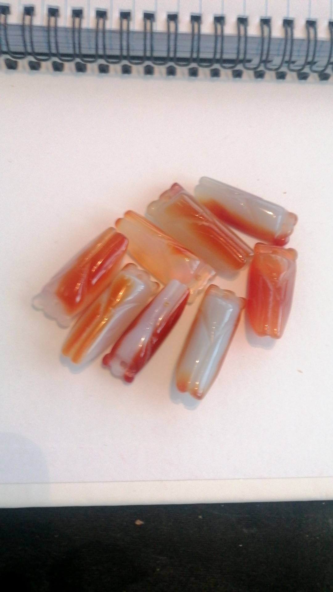 Carved Sardonyx Gemstone Beads - gemstones collectible