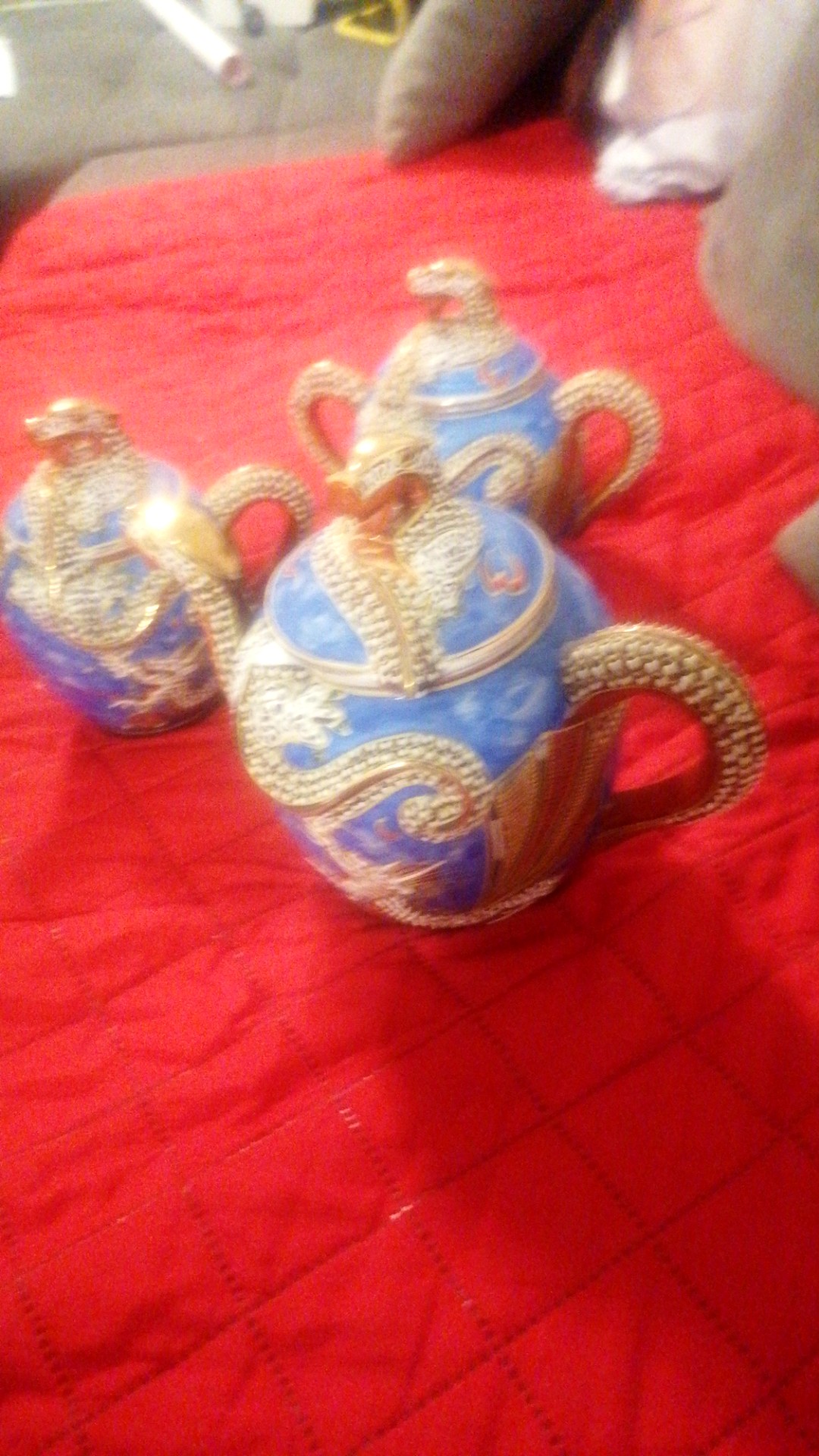 Decorative Enamelware Teapot Collection (Set of Three) - view 3