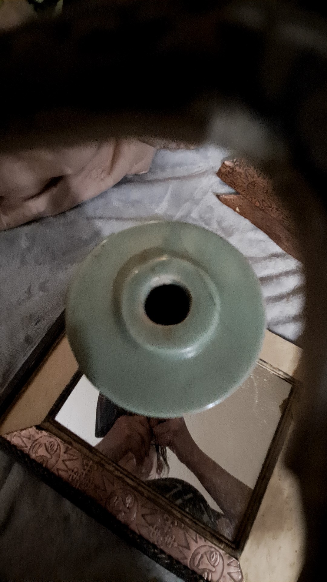 Van Briggle Art Pottery - Tulip / Bud Vase in Persian Rose or Turquoise - view 3