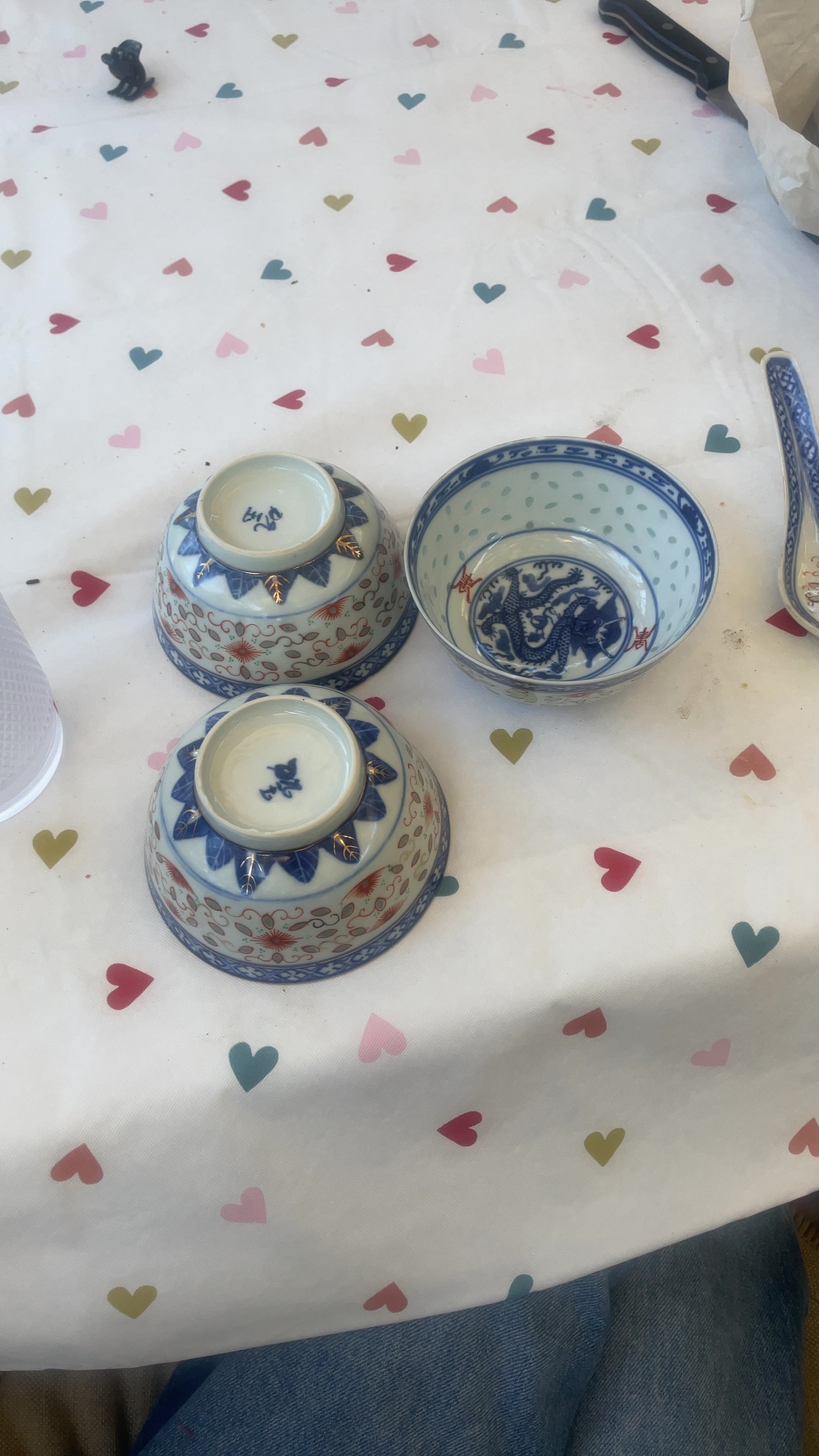 Chinese Translucent 'Rice Grain' Porcelain Bowls - ceramics collectible