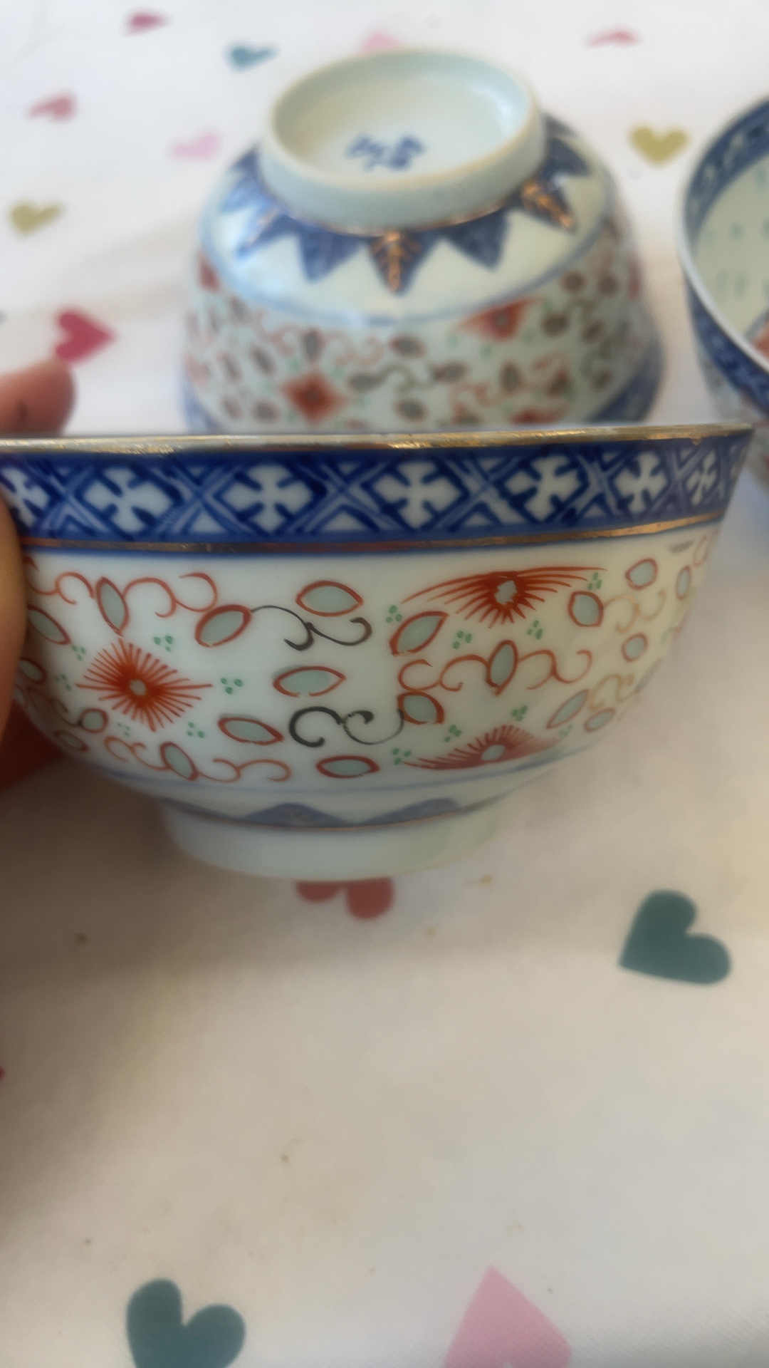 Chinese Translucent 'Rice Grain' Porcelain Bowls - view 3