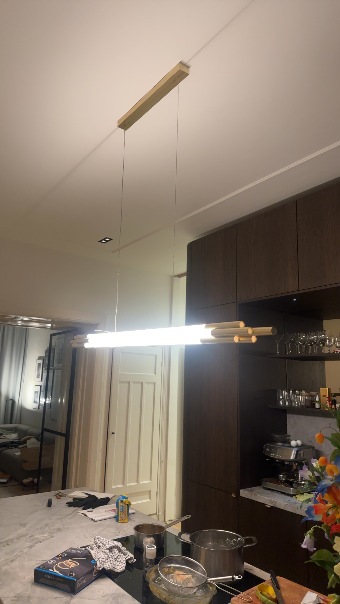 Modern Linear Pendant Light Fixture - view 1