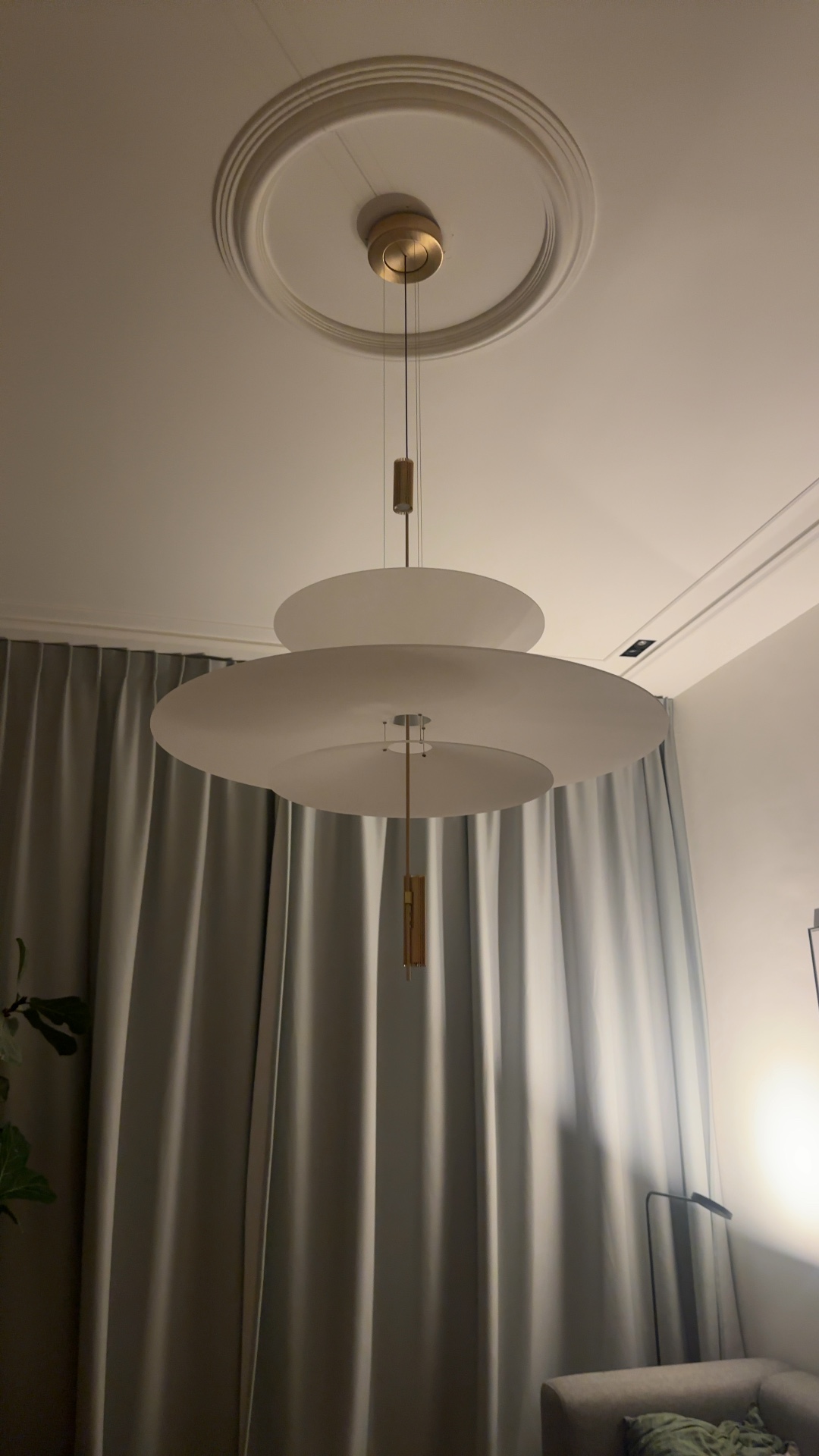 Mid-Century Modern Saucer Pendant Lamp - interior collectible