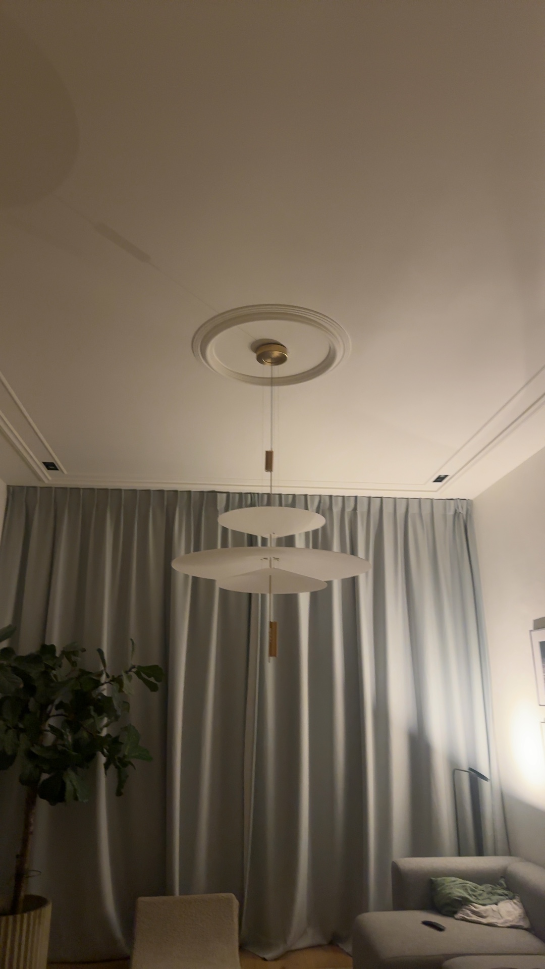 Mid-Century Modern Saucer Pendant Lamp - view 2
