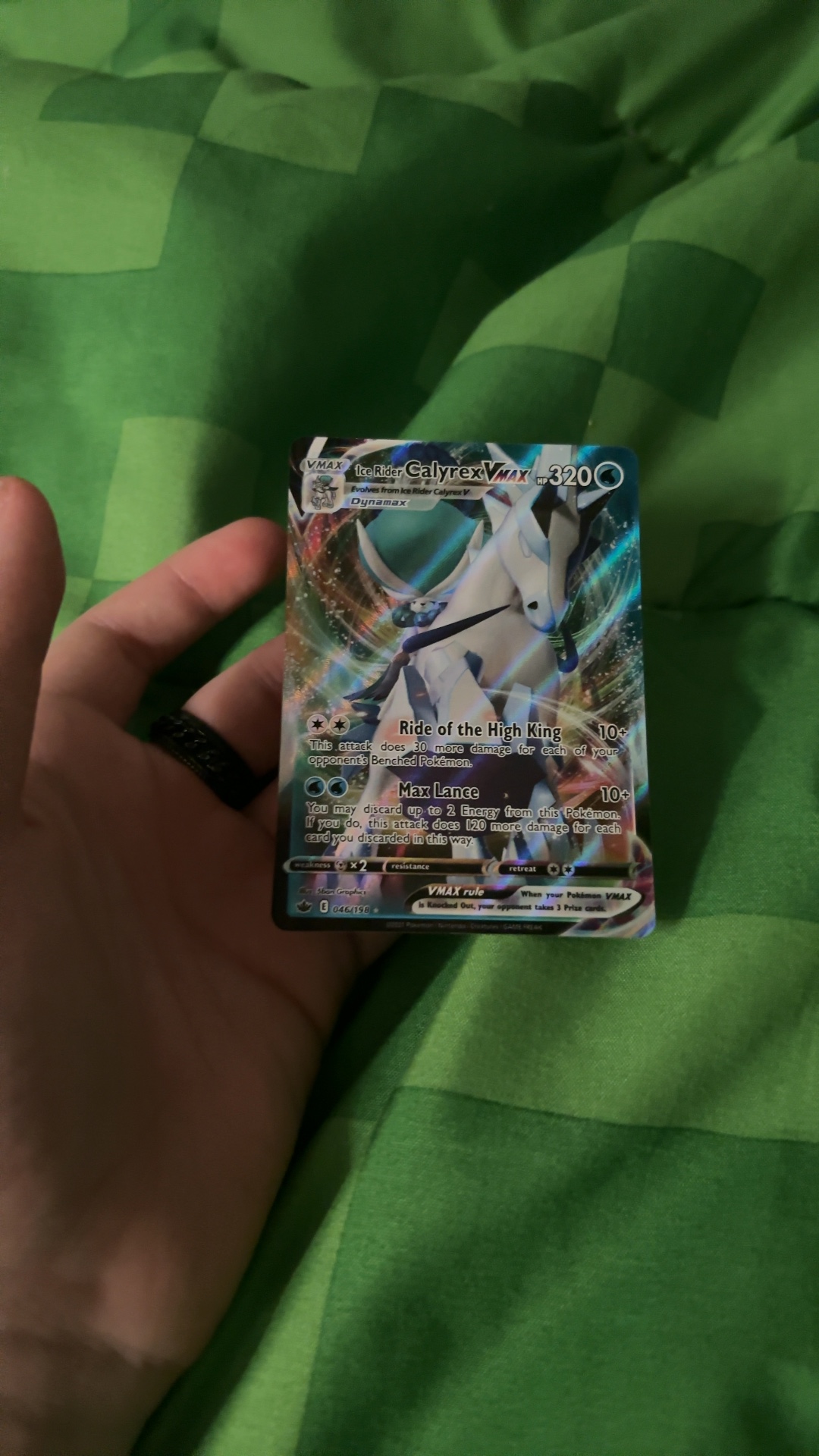 Ice Rider Calyrex VMAX - Chilling Reign (Holo Rare VMAX) [046/198] - trading-cards collectible