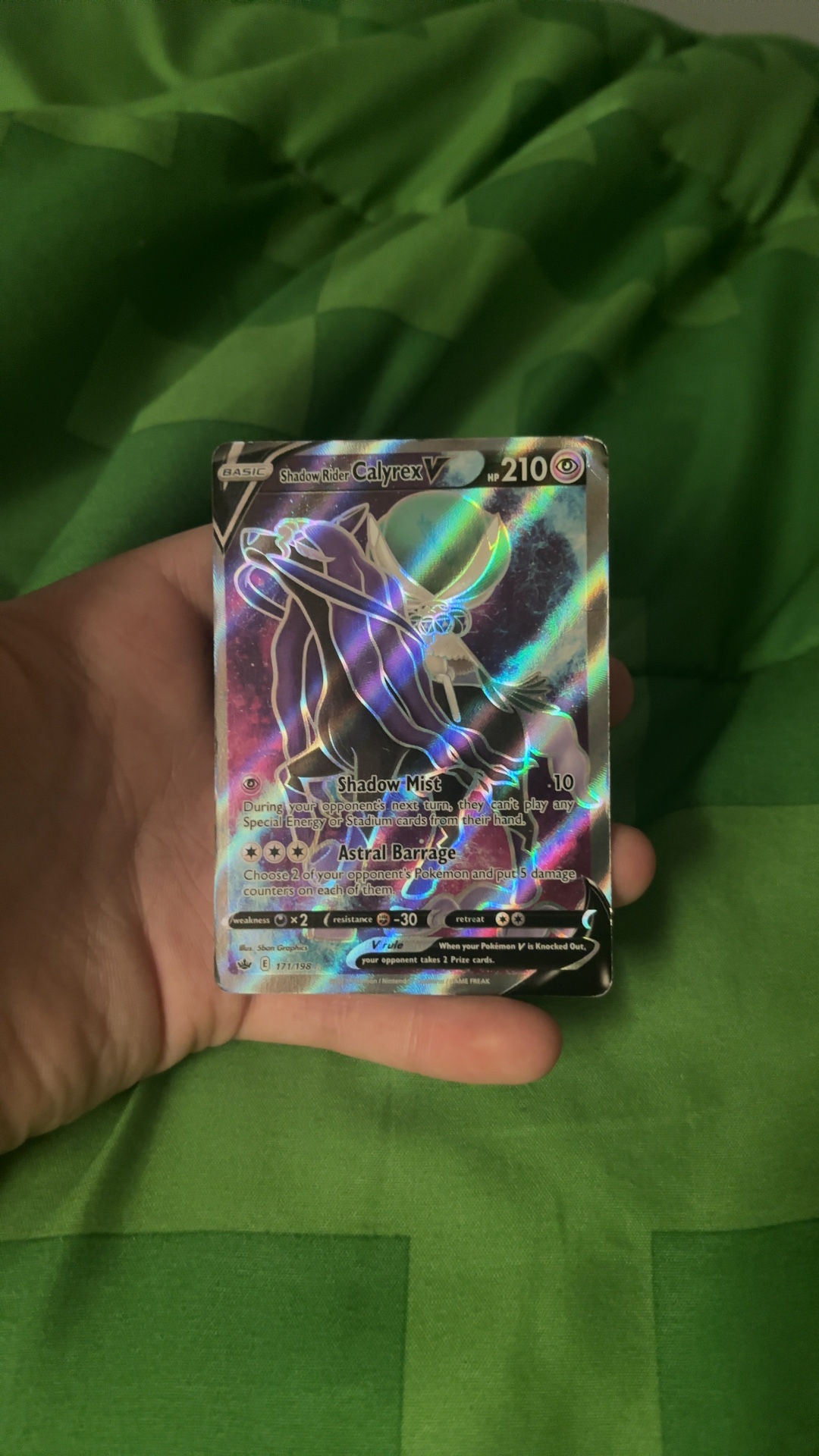 Shadow Rider Calyrex V (Alternate Full Art) [Chilling Reign 171/198] - trading-cards collectible