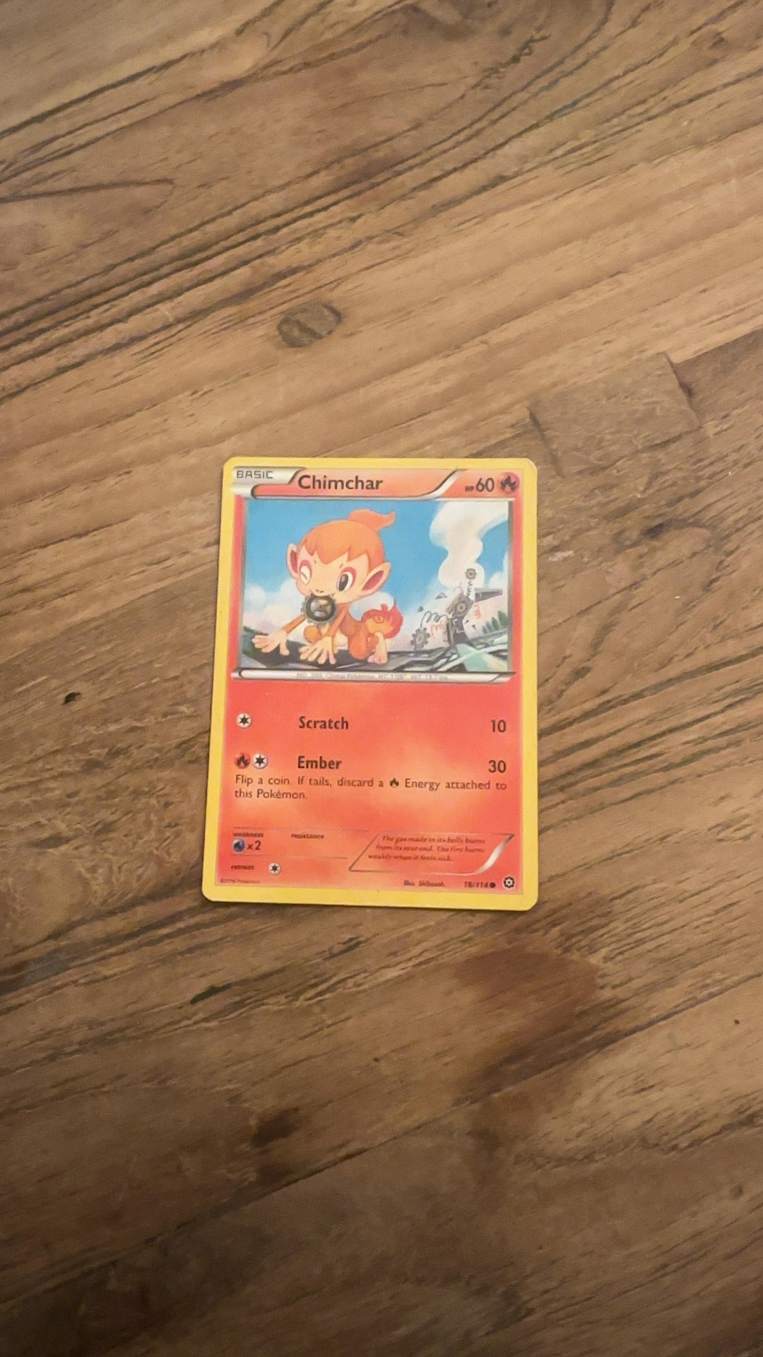Chimchar (Basic) - XY—Steam Siege (Reverse Holo Rare) [18/114] - trading-cards collectible