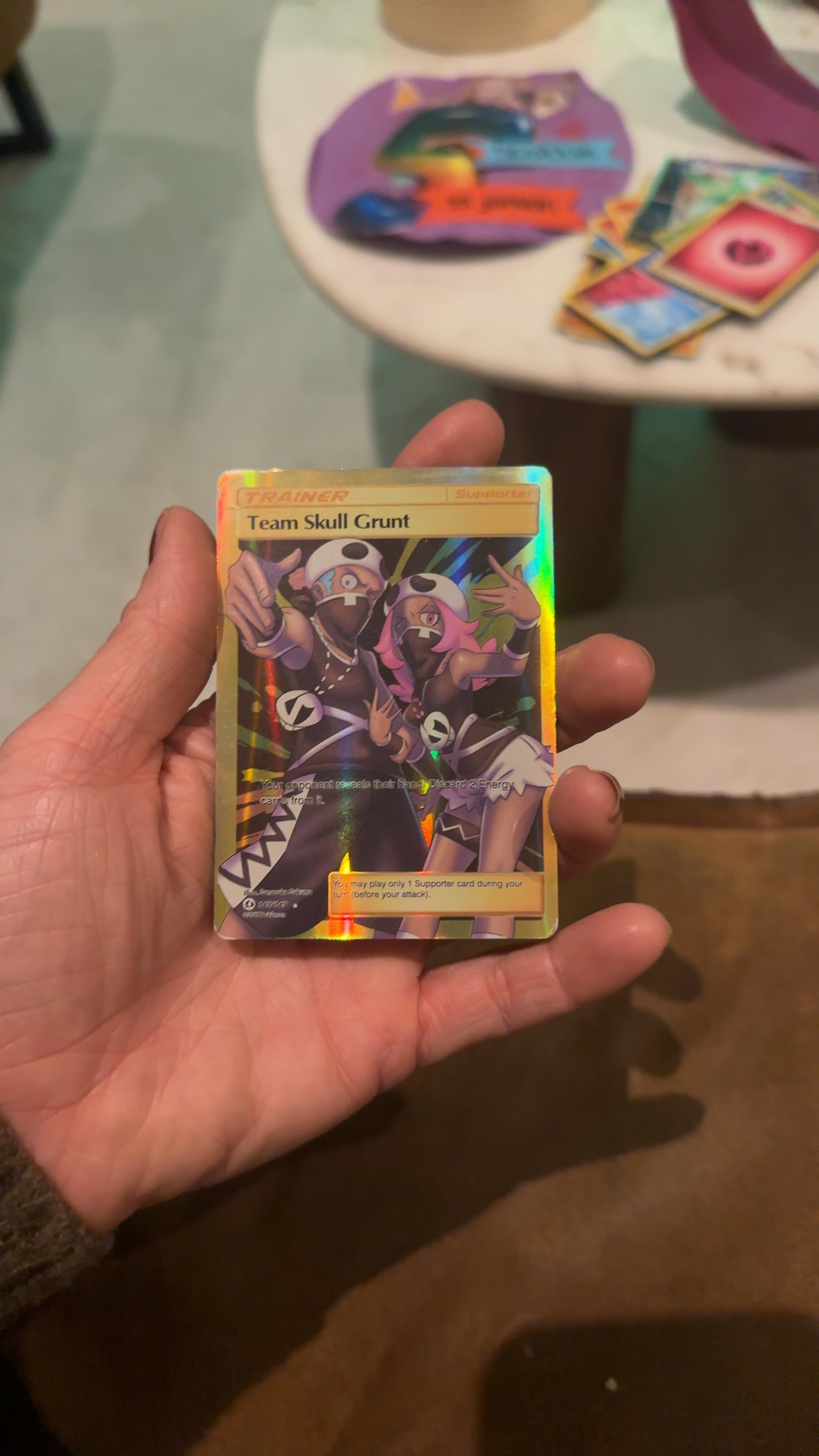 Team Skull Grunt - Sun & Moon: Burning Shadows (Gold Full Art Trainer) [167/147] - trading-cards collectible