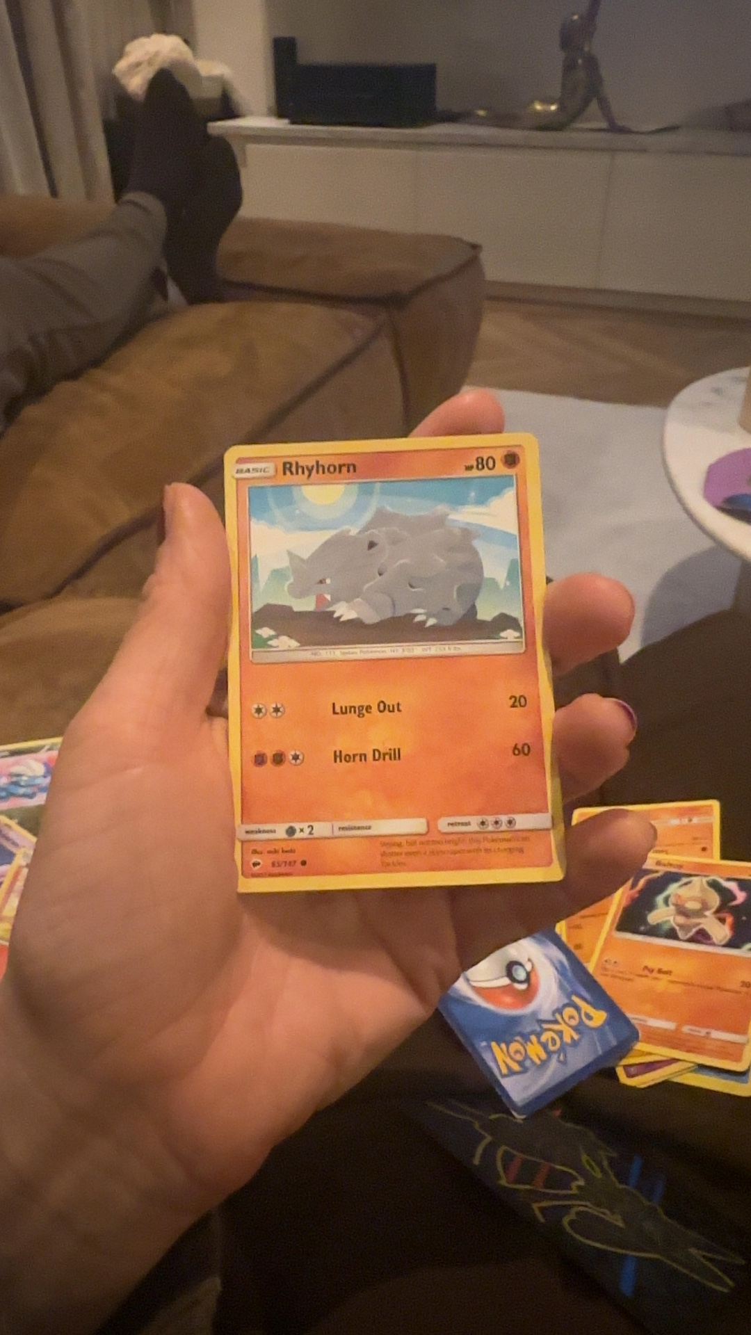 Rhyhorn (80 HP) - Sun & Moon: Burning Shadows (86/147) - view 2