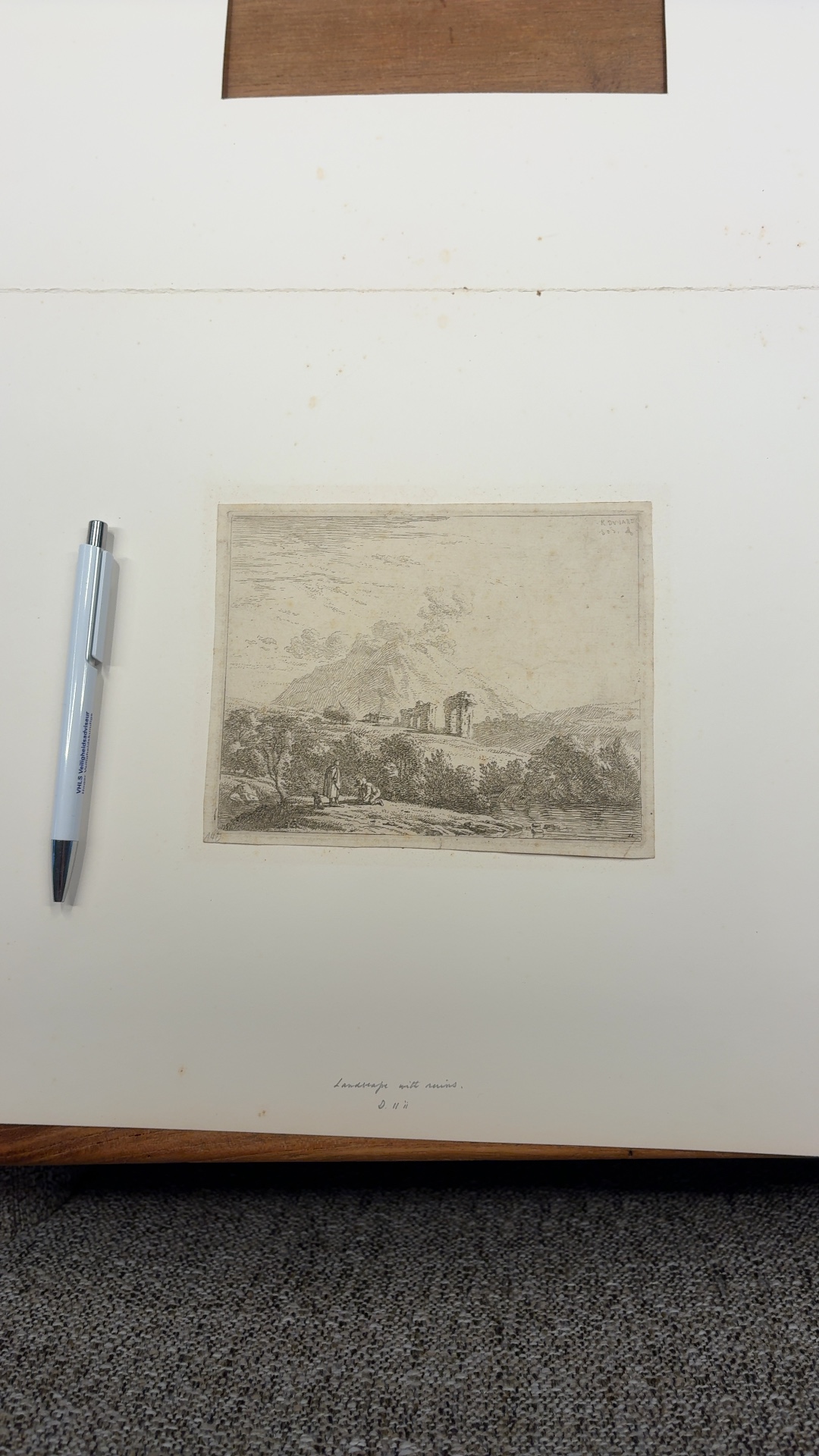 Karel Dujardin, 'Landscape with Ruins' (Etching) - view 2