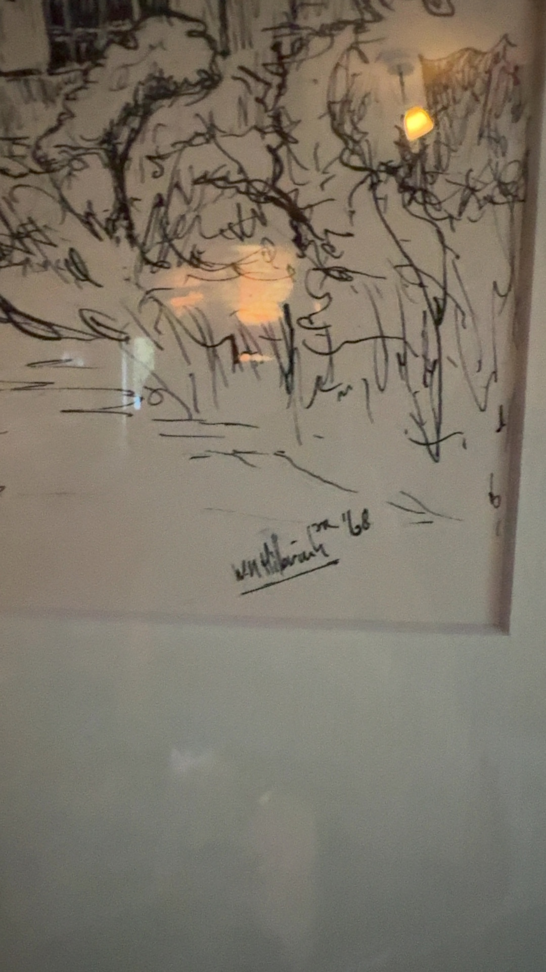 Winter Barn Scene, Pen and Ink Drawing - view 3