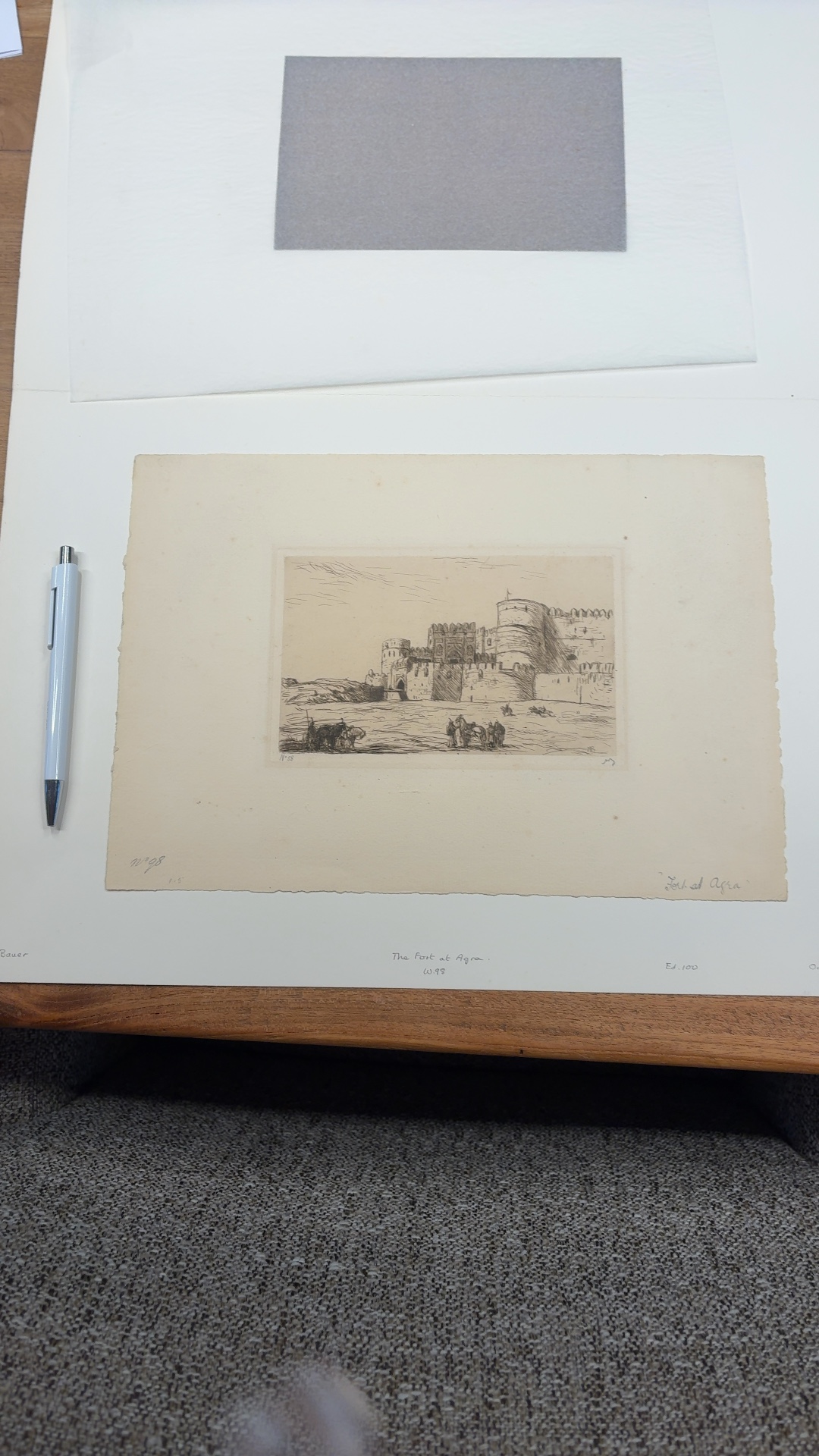 The Fort at Agra, Etching - view 3