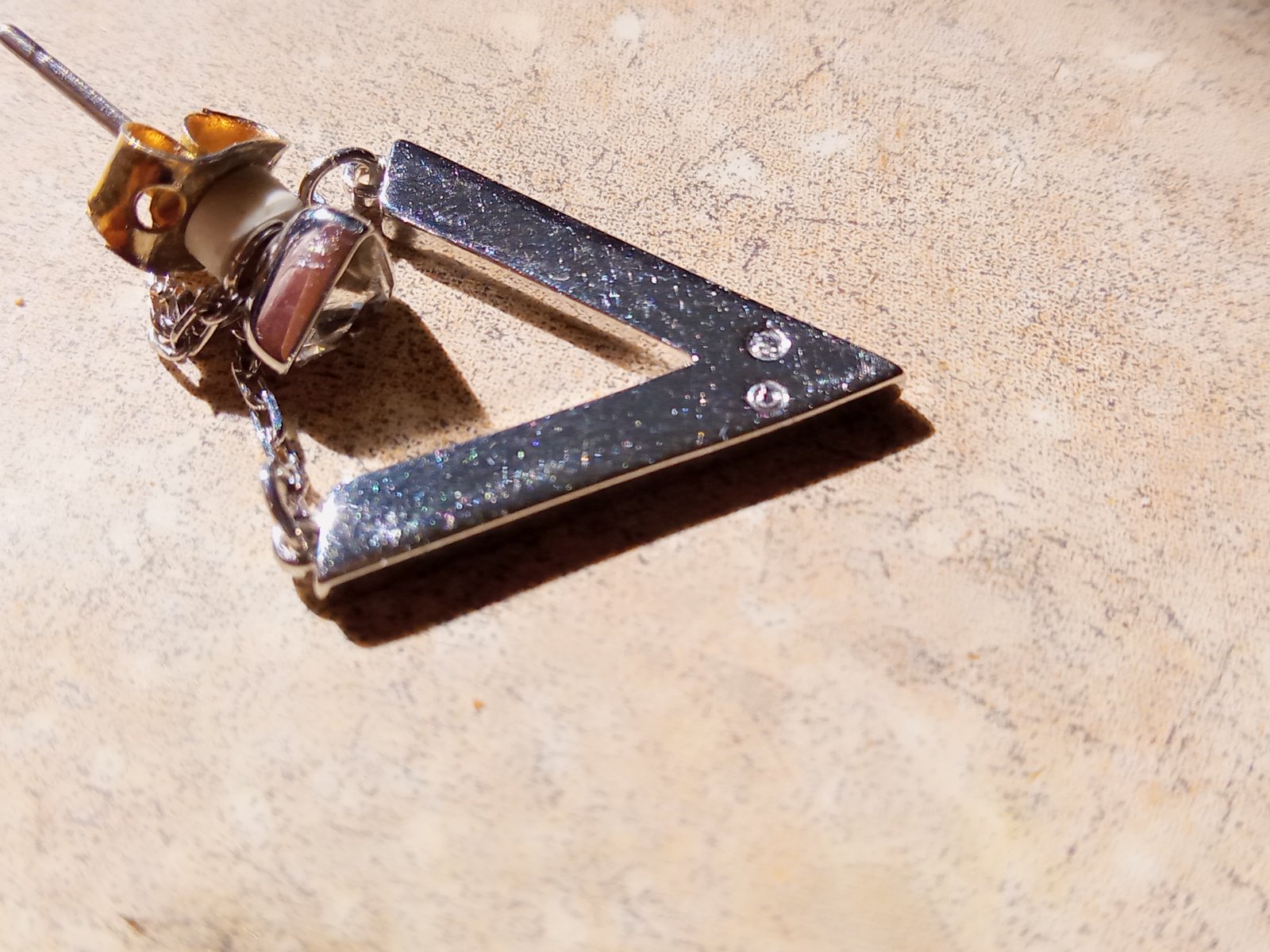 Swarovski V-Shape Crystal Drop Earring - view 3