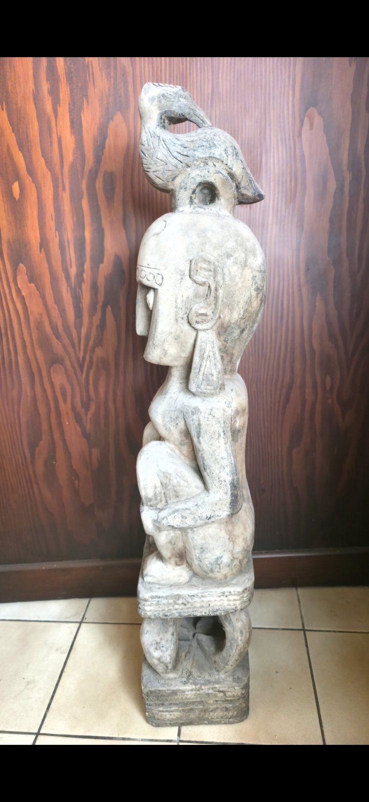 Carved Wood Ancestor Figure or Deity Sculpture - view 3