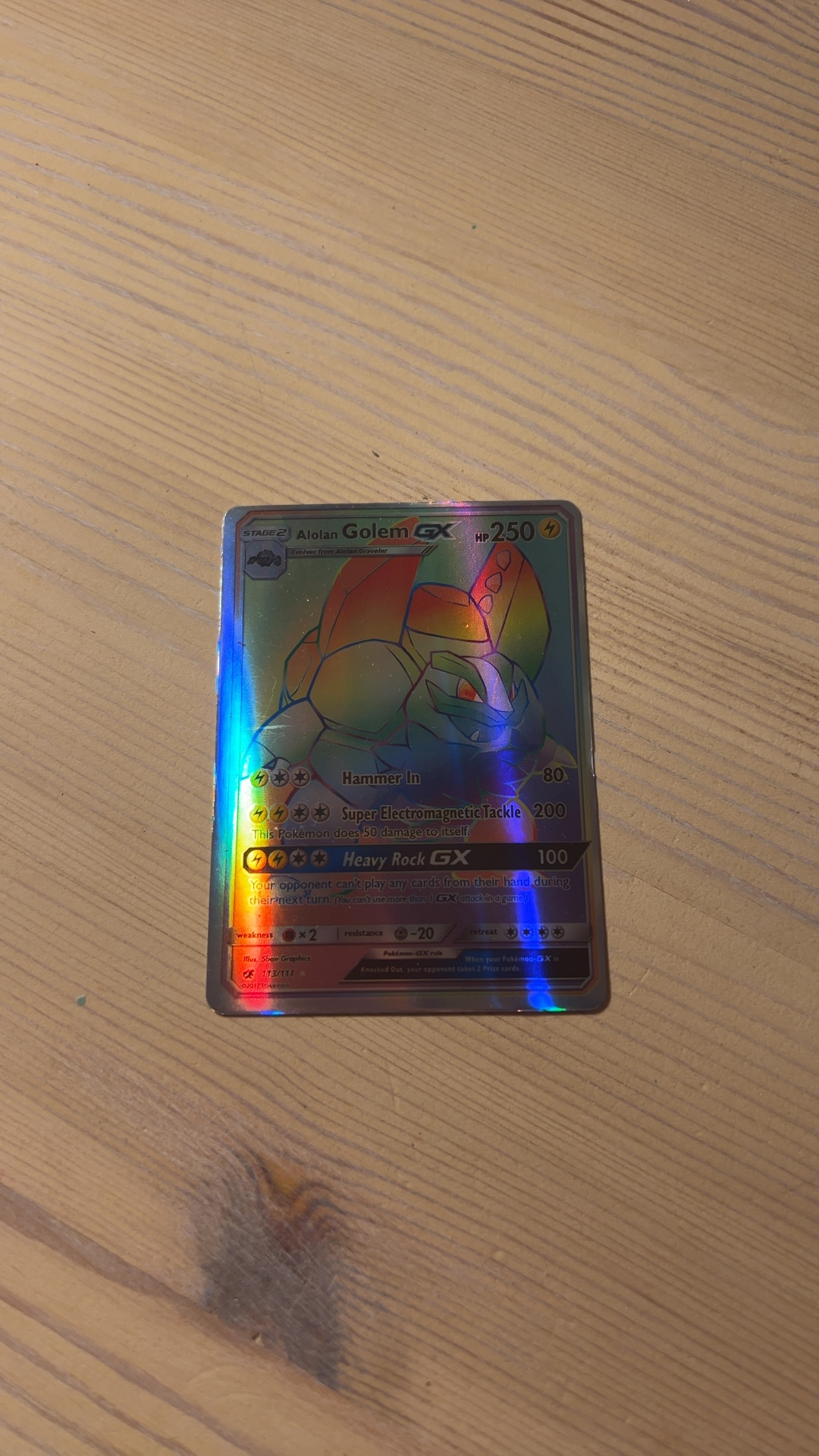 Alolan Golem GX - Crimson Invasion (Hyper Rare) [113/111]