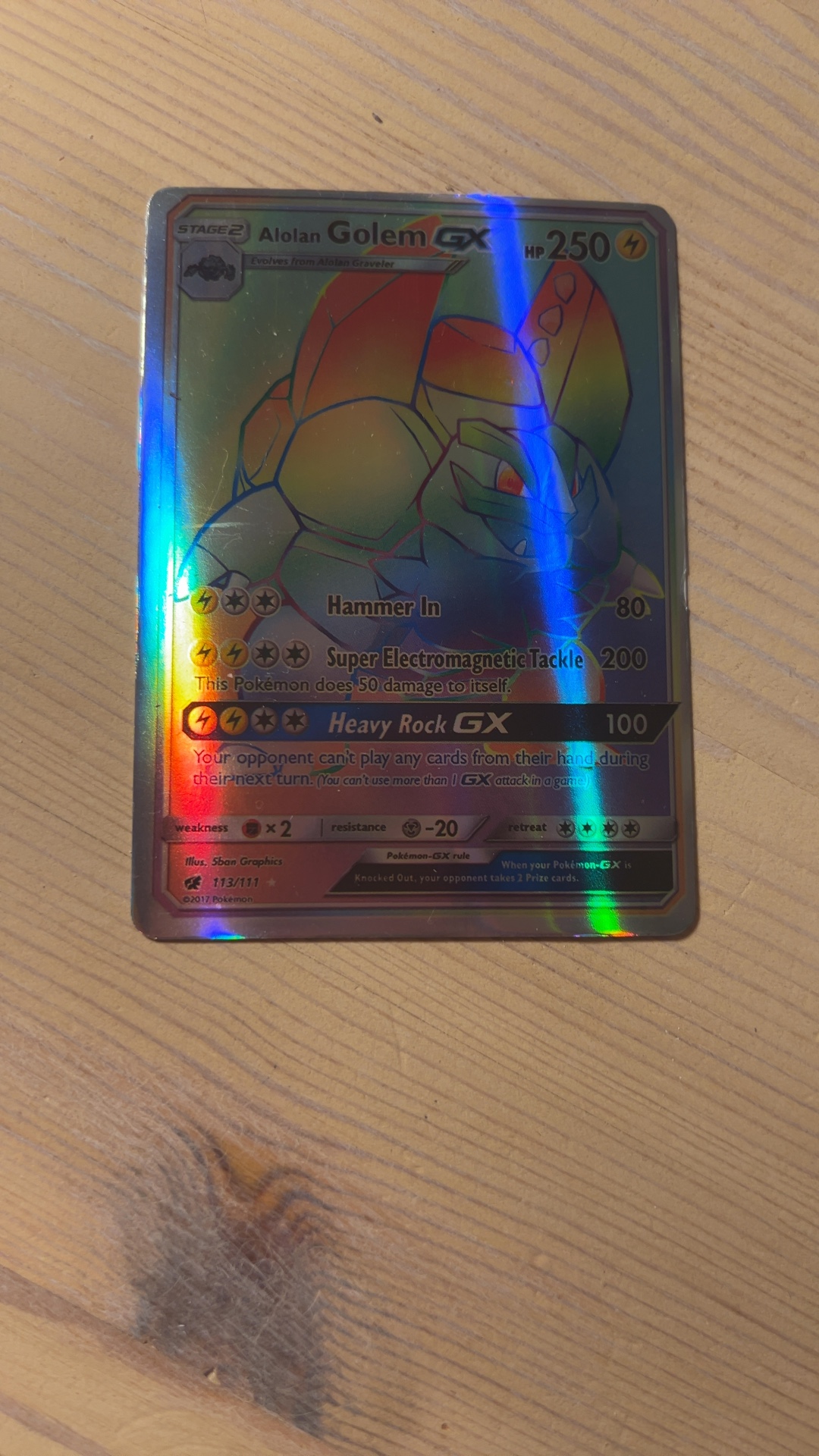 Alolan Golem GX - Crimson Invasion (Hyper Rare) [113/111] - view 3