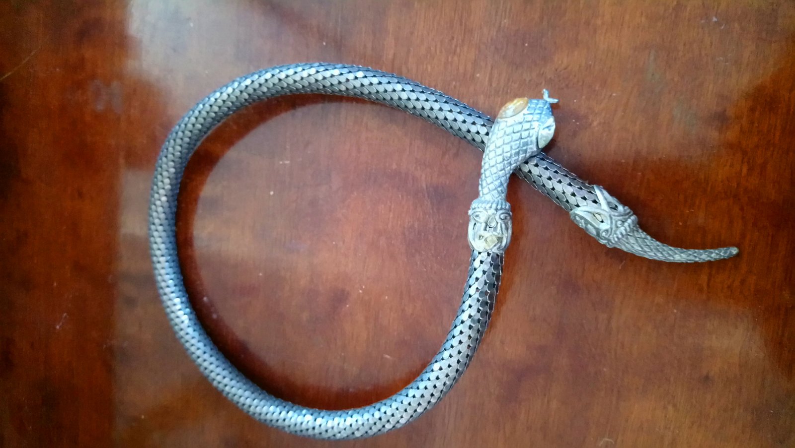 Vintage Articulated Mesh Snake Wrap Accessory (Belt/Necklace) - view 1