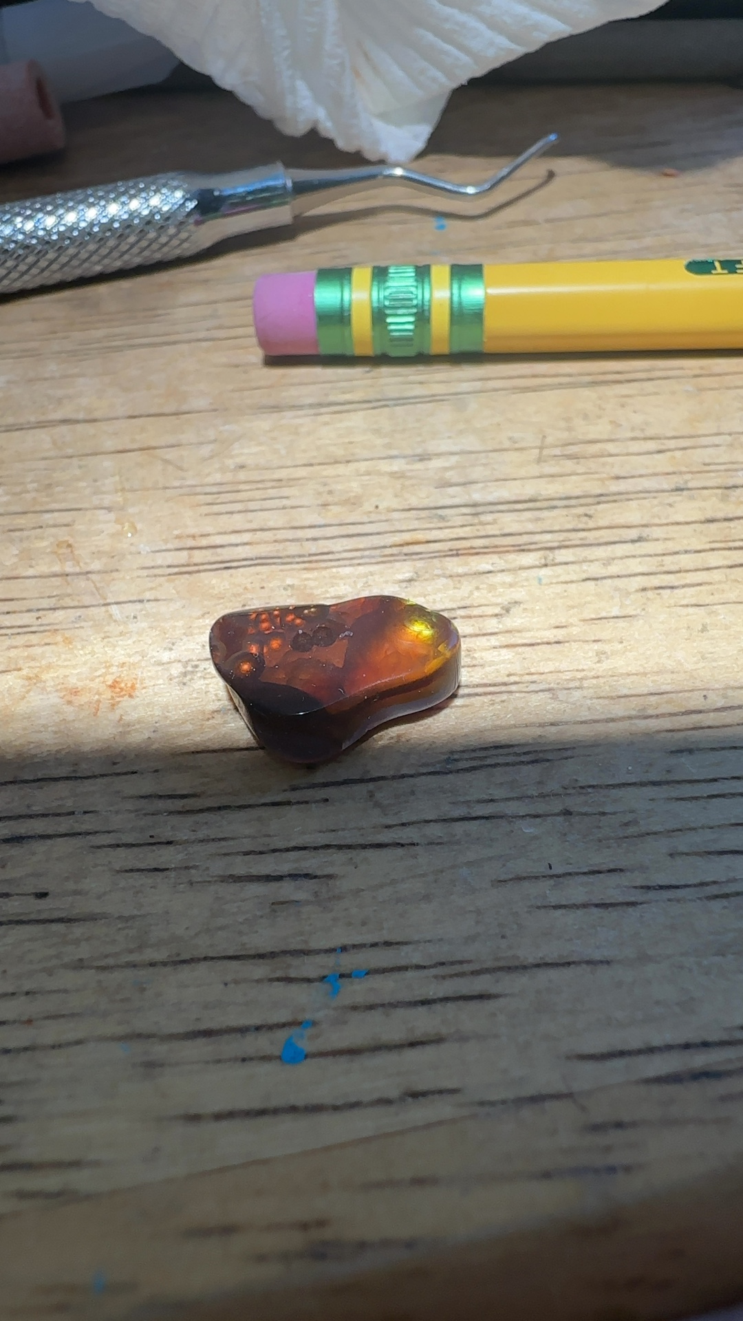 Fire Agate Cabochon - view 2