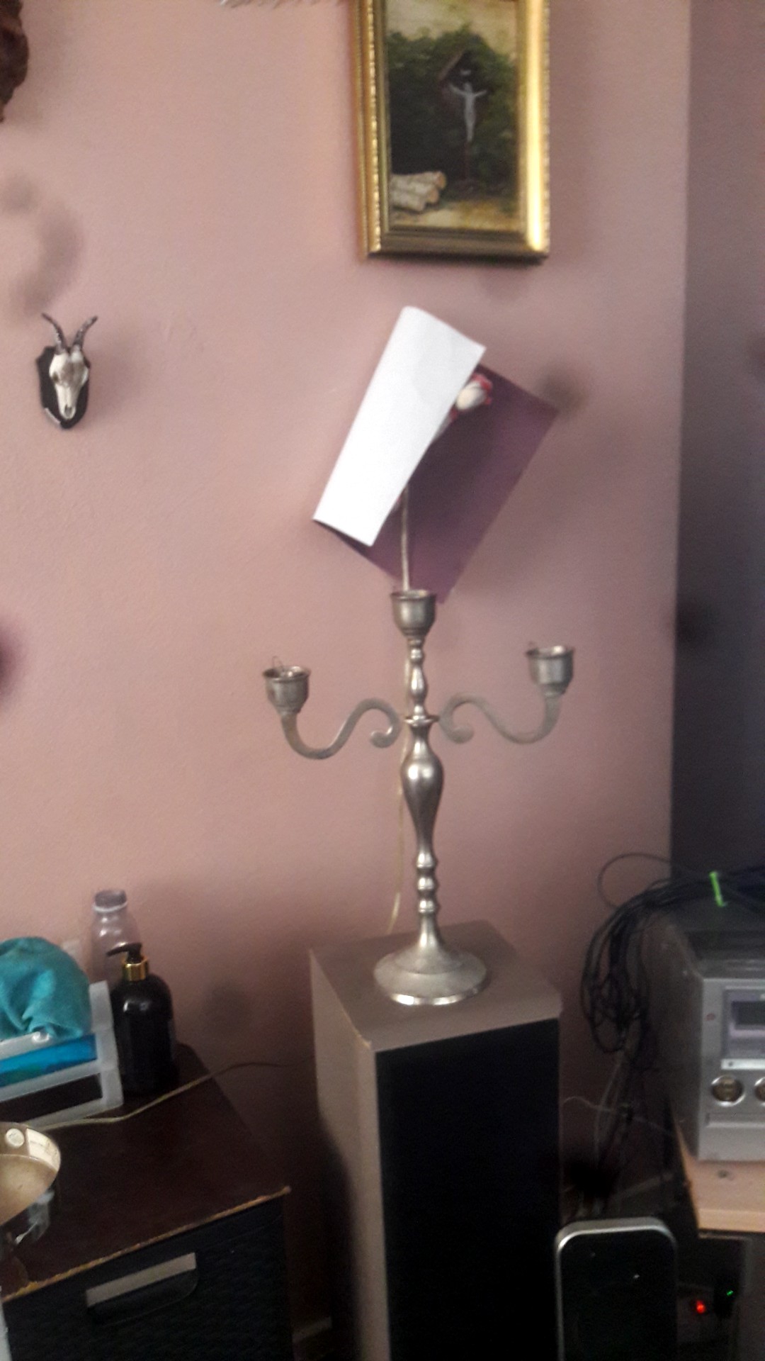 Silver-Plated Three-Light Candelabra in Neo-Classical Style - decorative collectible